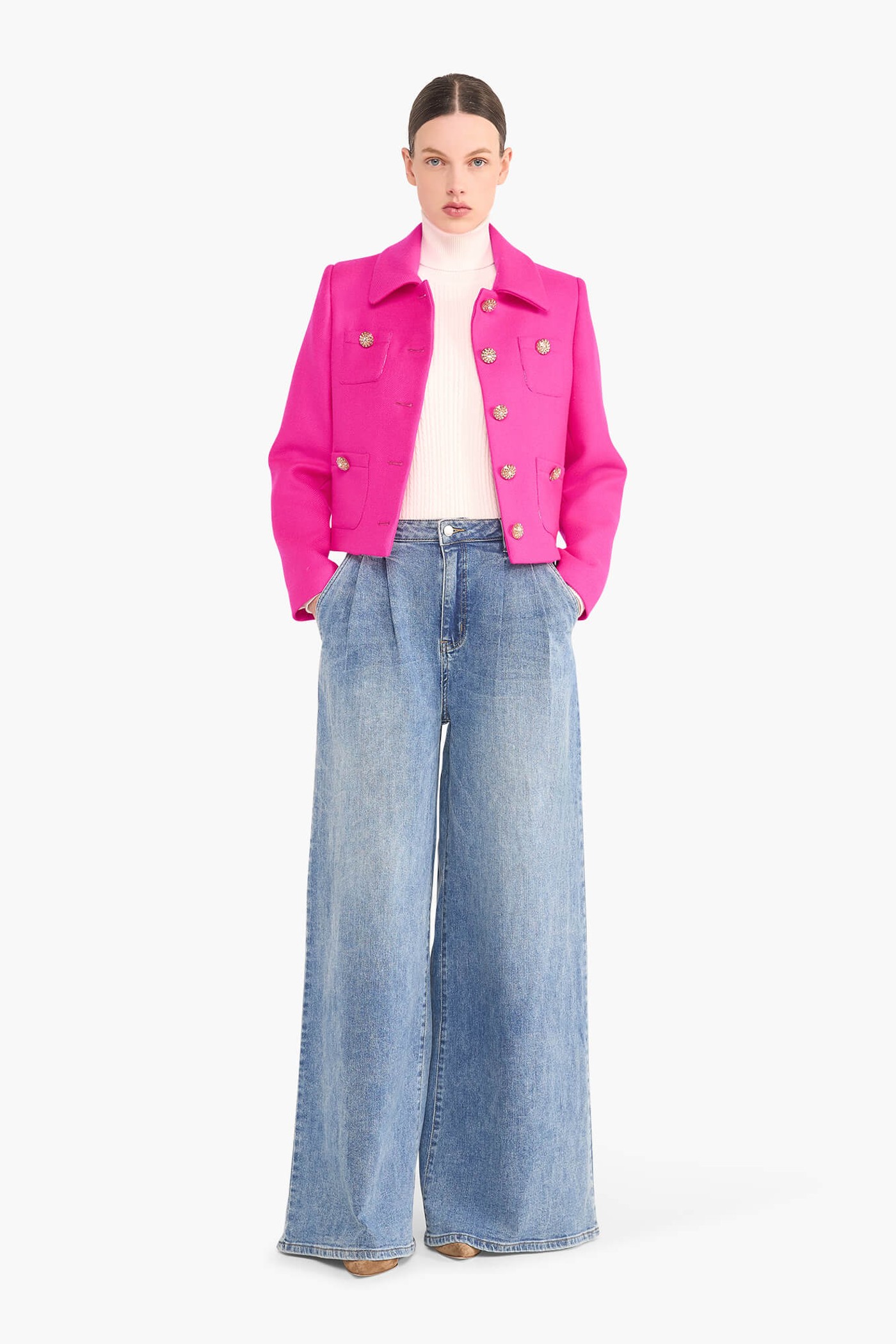 Blazer Jack Dames Kort Wol Tatum Roze