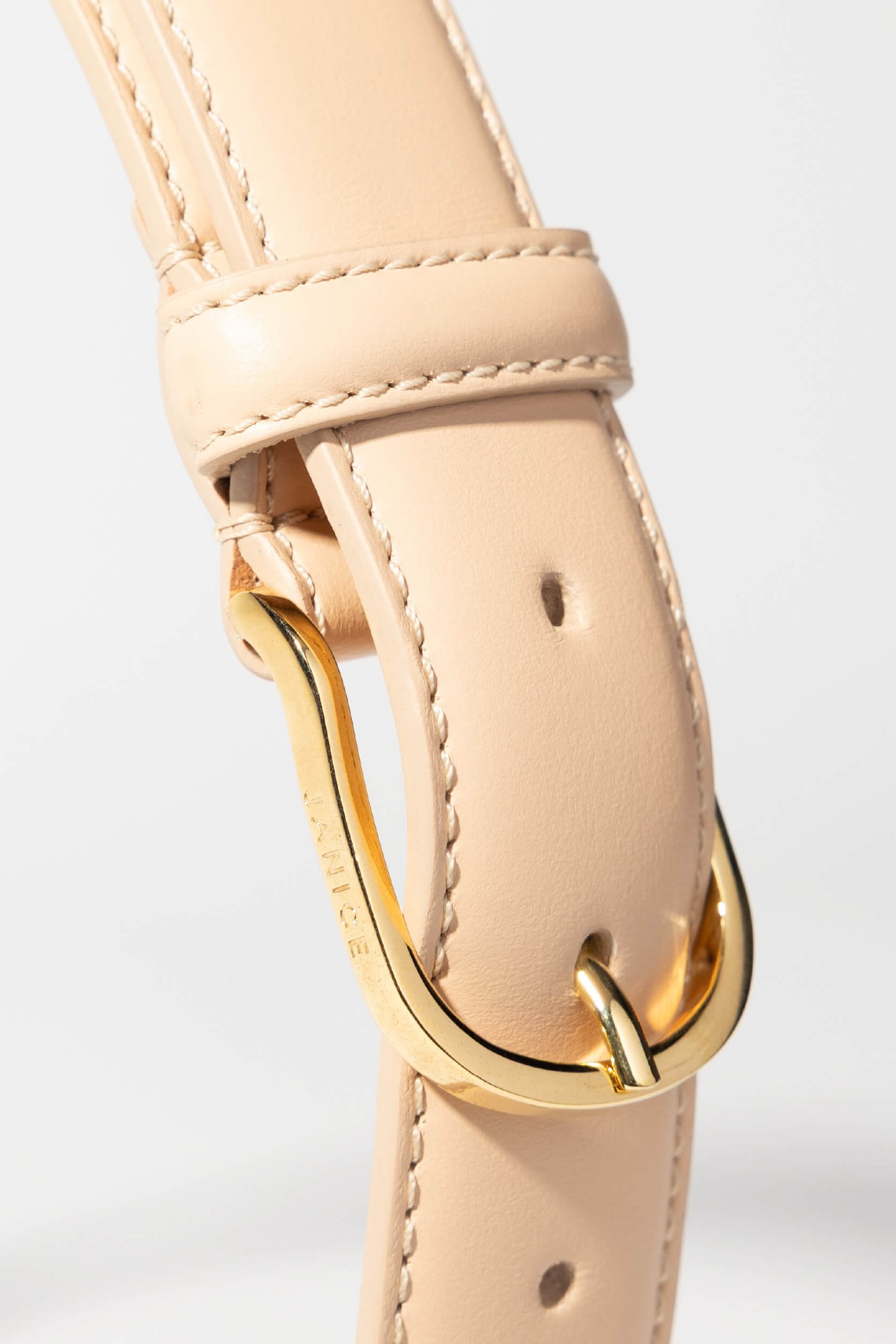 Leren Riem Dames Chase Creme