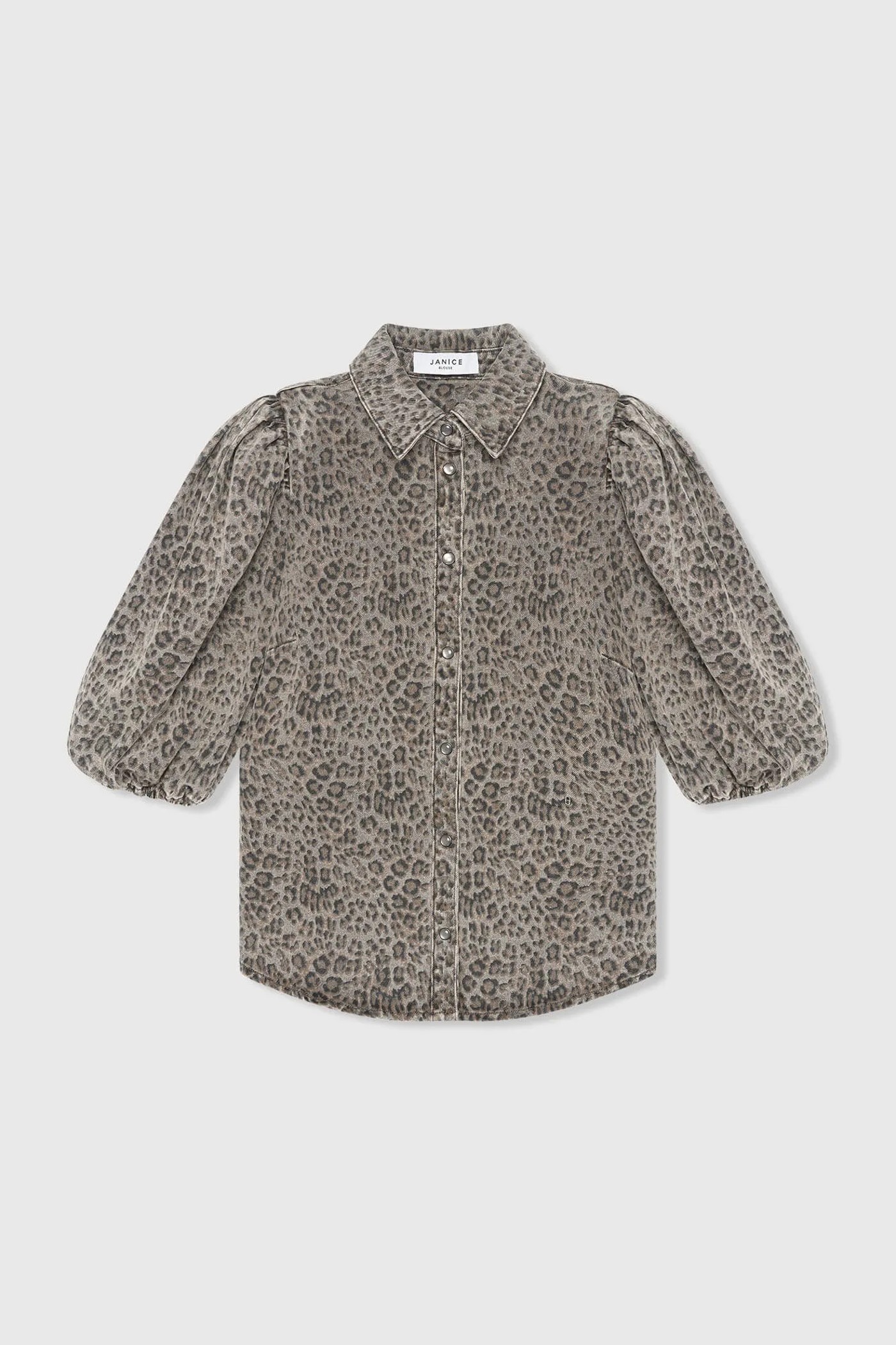 Blouse Dames Denim Pofmouw Lars Panterprint