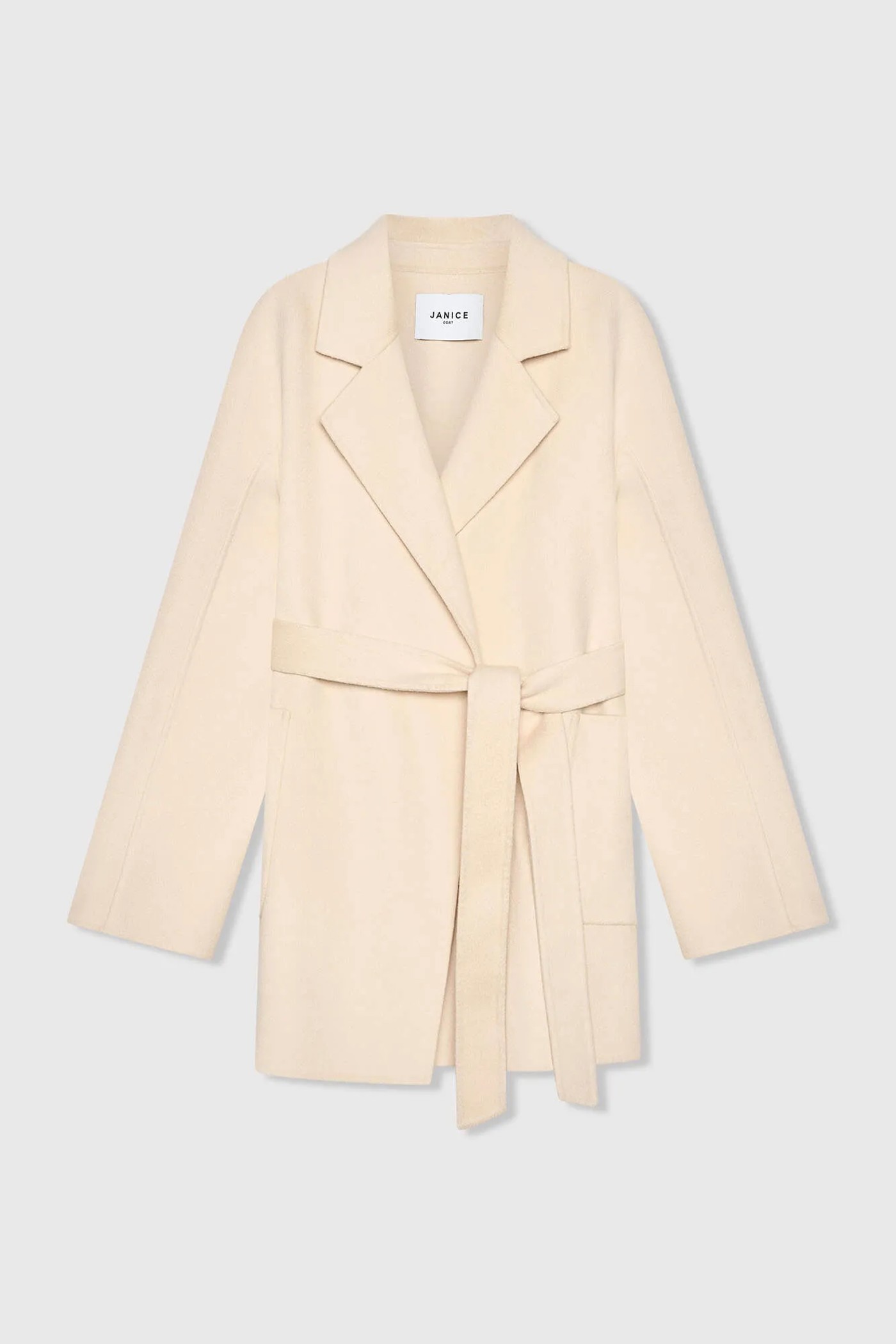 Cashmere Dames Jas Double Face Calvin Beige