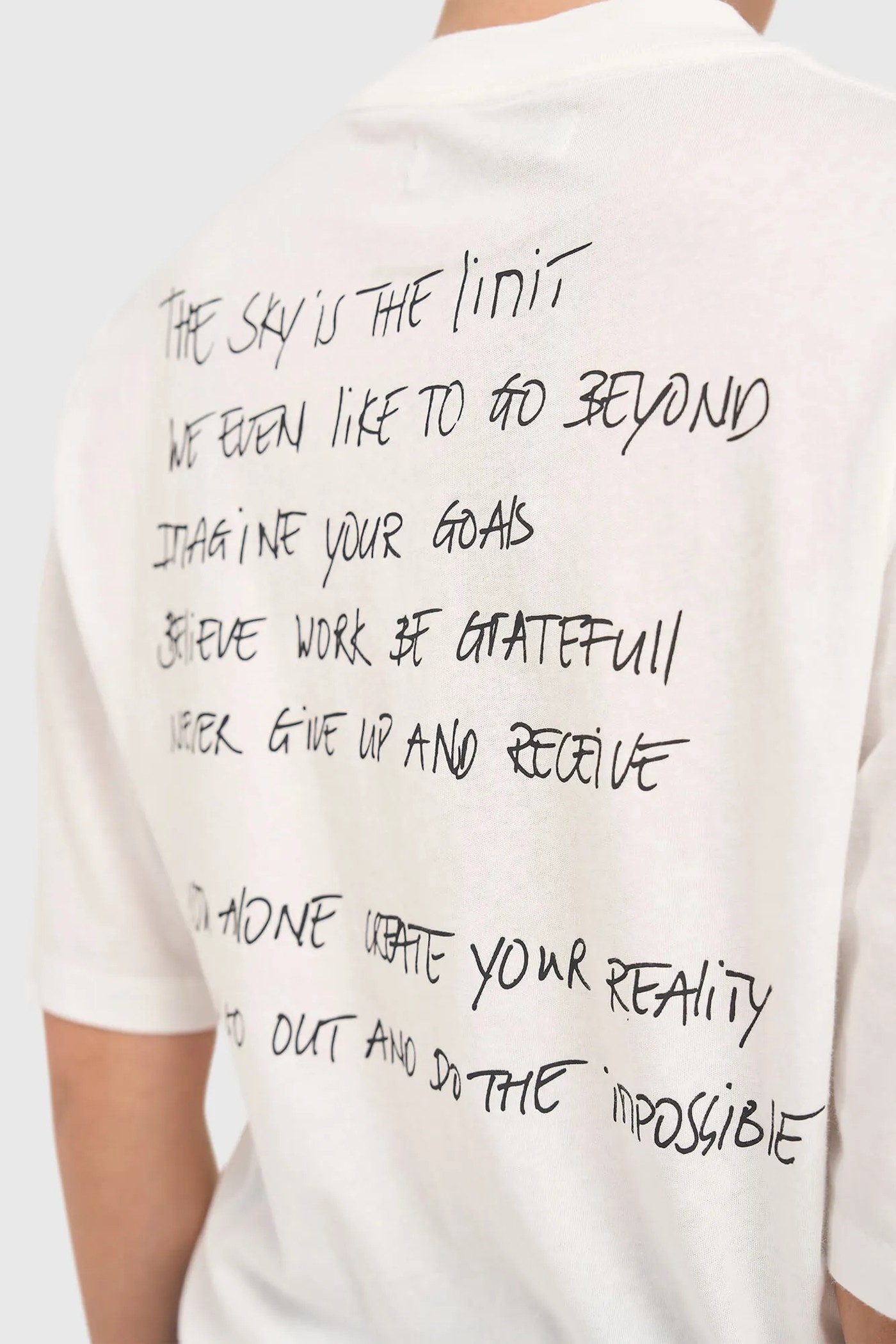 Wit Dames Shirt Katoen Adam Tekst