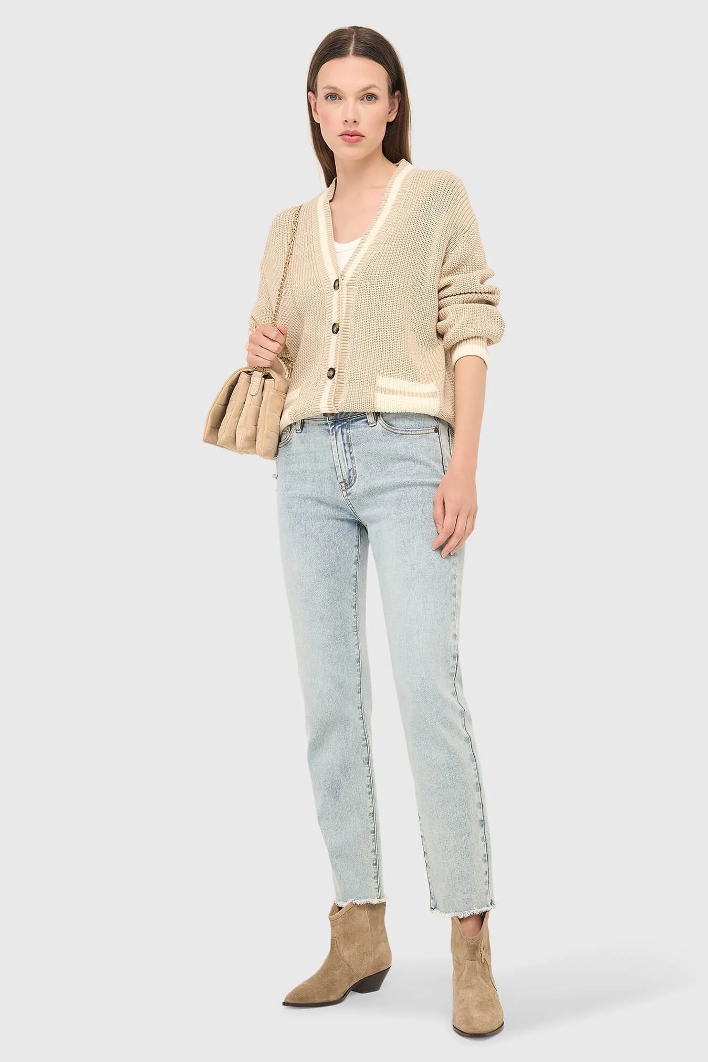 Western Laarsje Boots Dames Hayden Beige