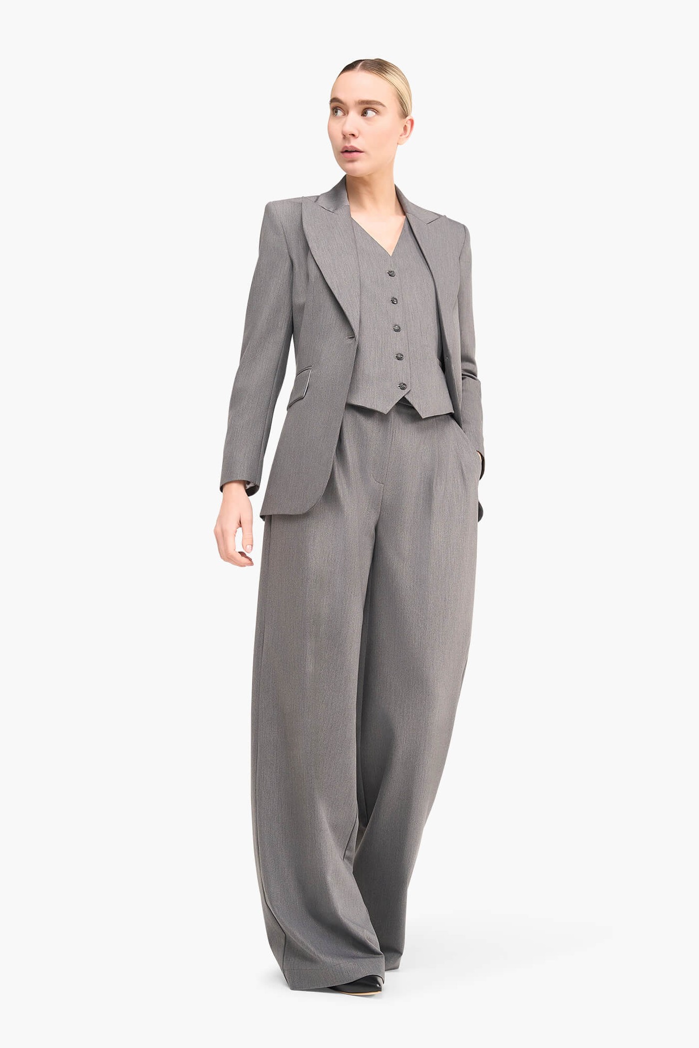 Broek Dames Wijde Pijp Dollar Grijs