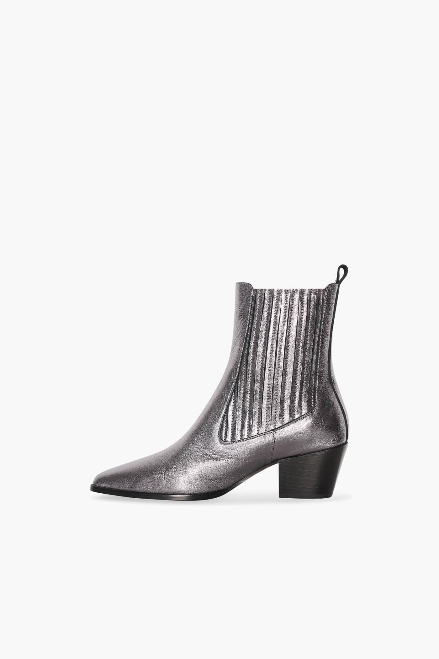 Enkellaars Western Dames Leer Colt Zilver Metallic