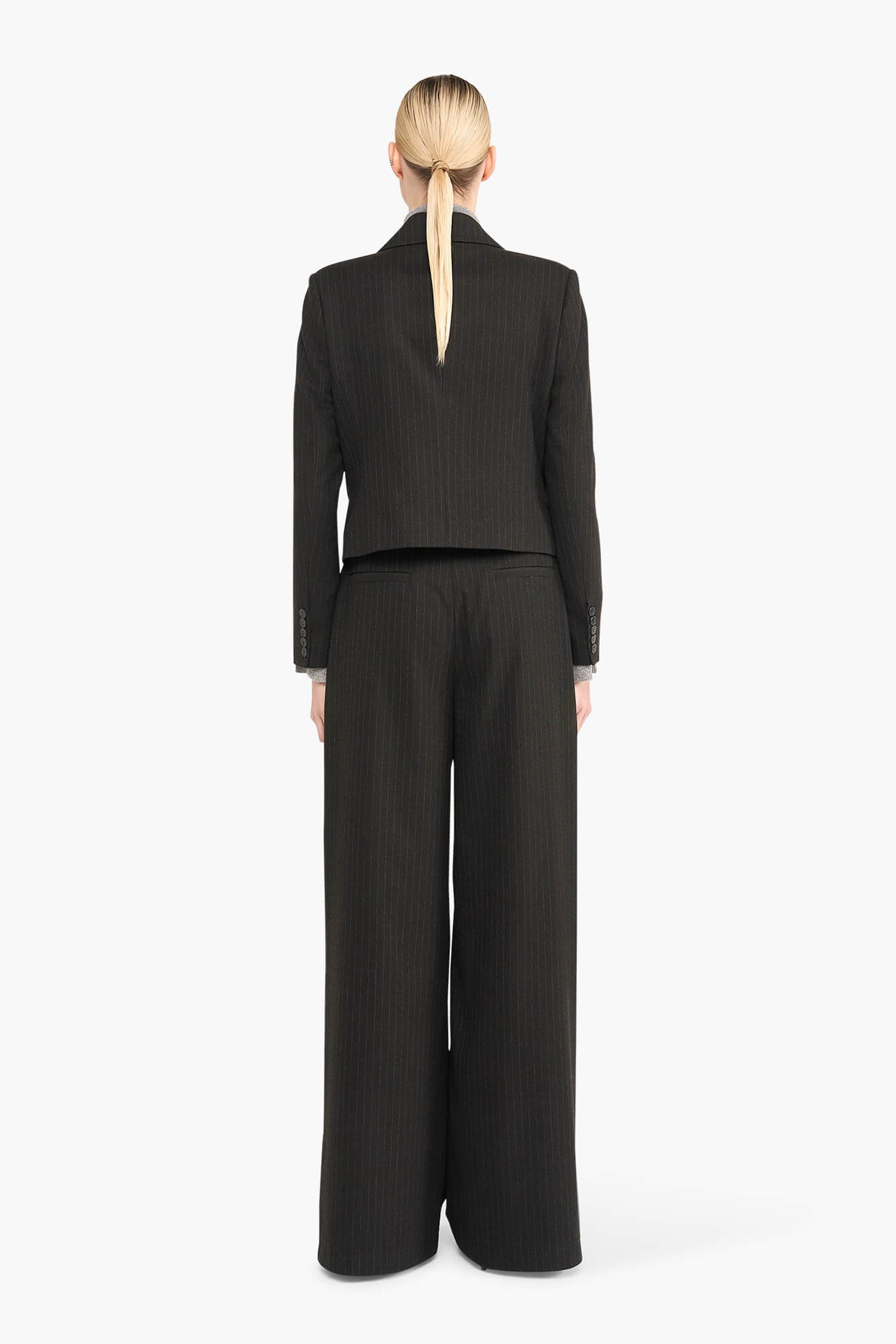 Blazer Dames Kort Stan Zwart Streep
