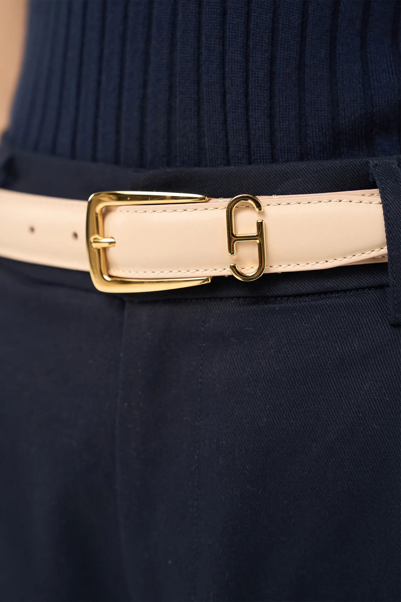 Leren Dames Riem Colby Beige