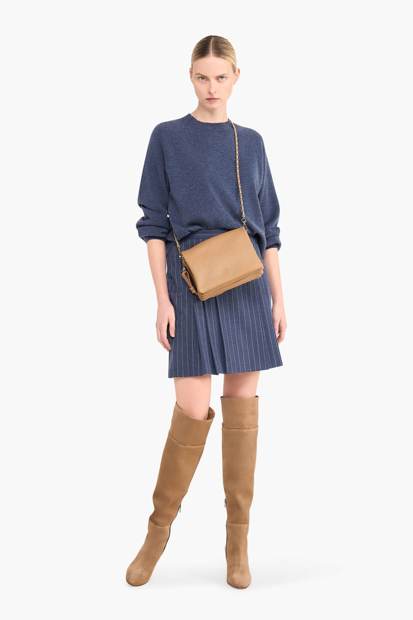 Rokje Plooien Krijtstreep Saint Blauw