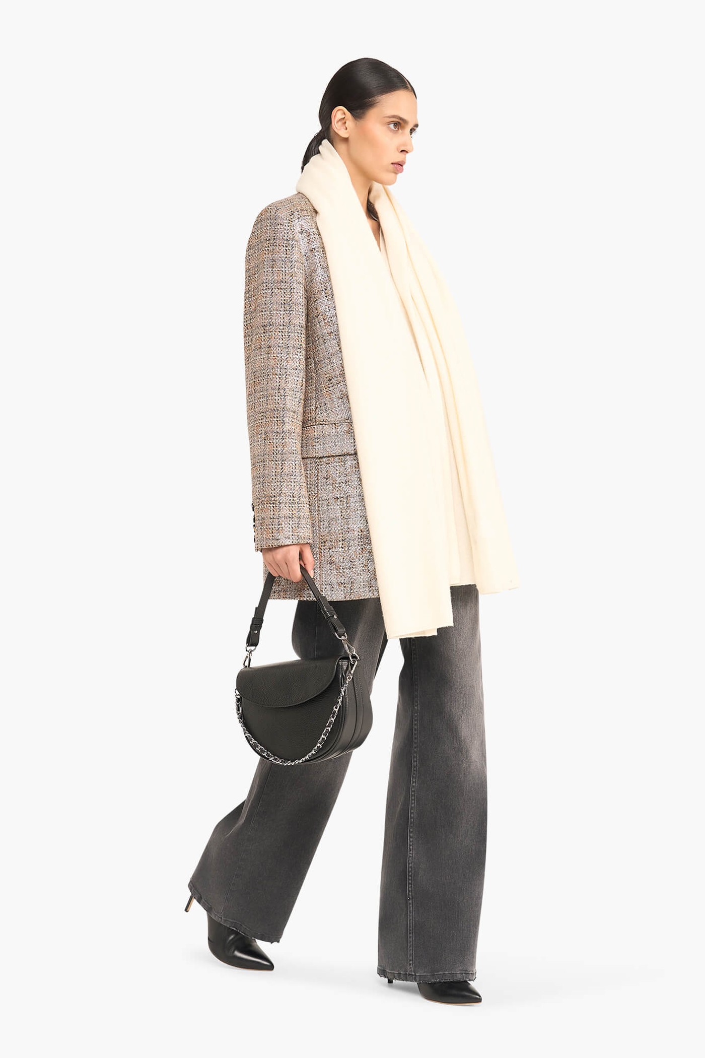 Oversized Blazer Dames Hank Bruin Zilver Metallic