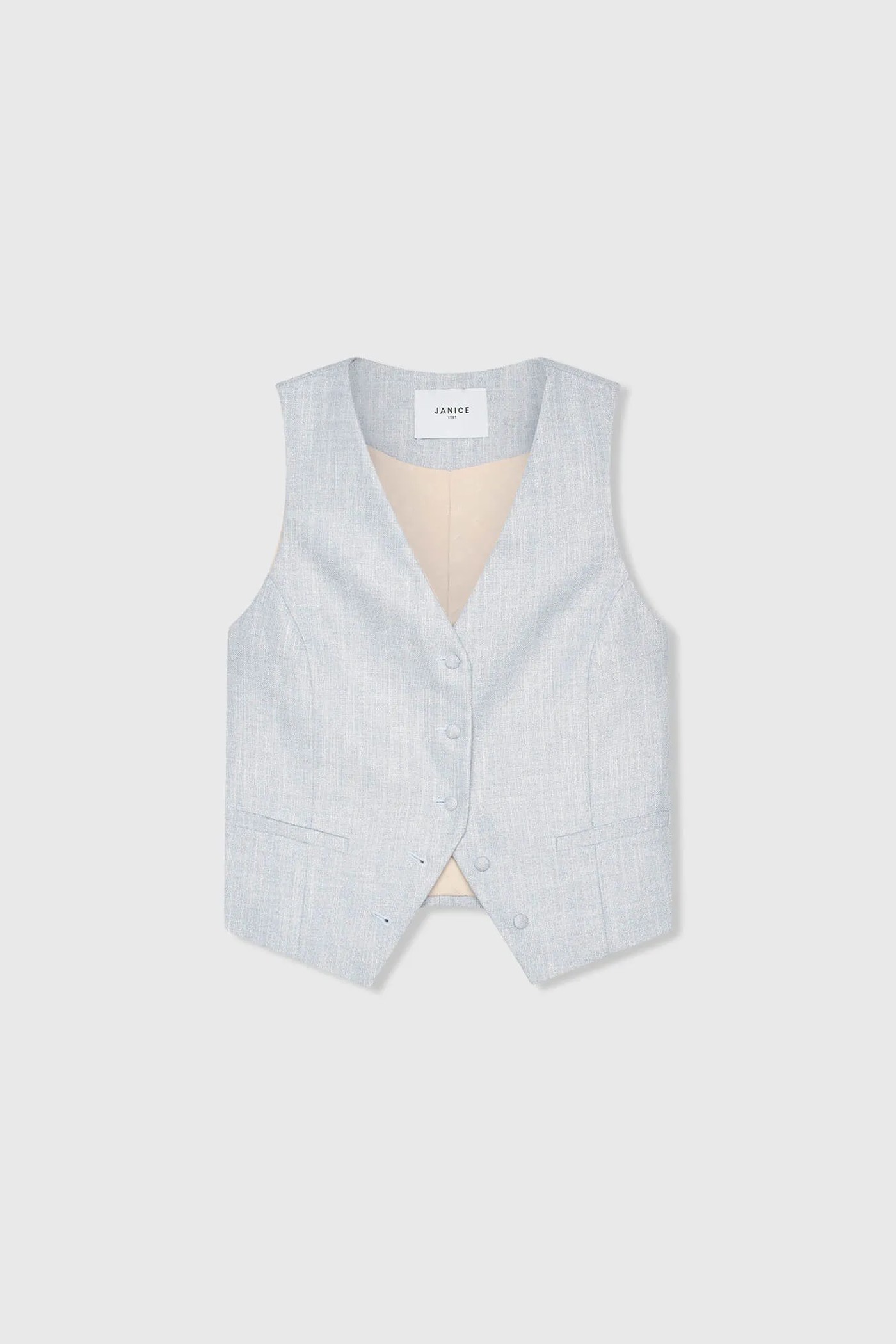 Vest Gilet Dames Lurex Blauw Dave