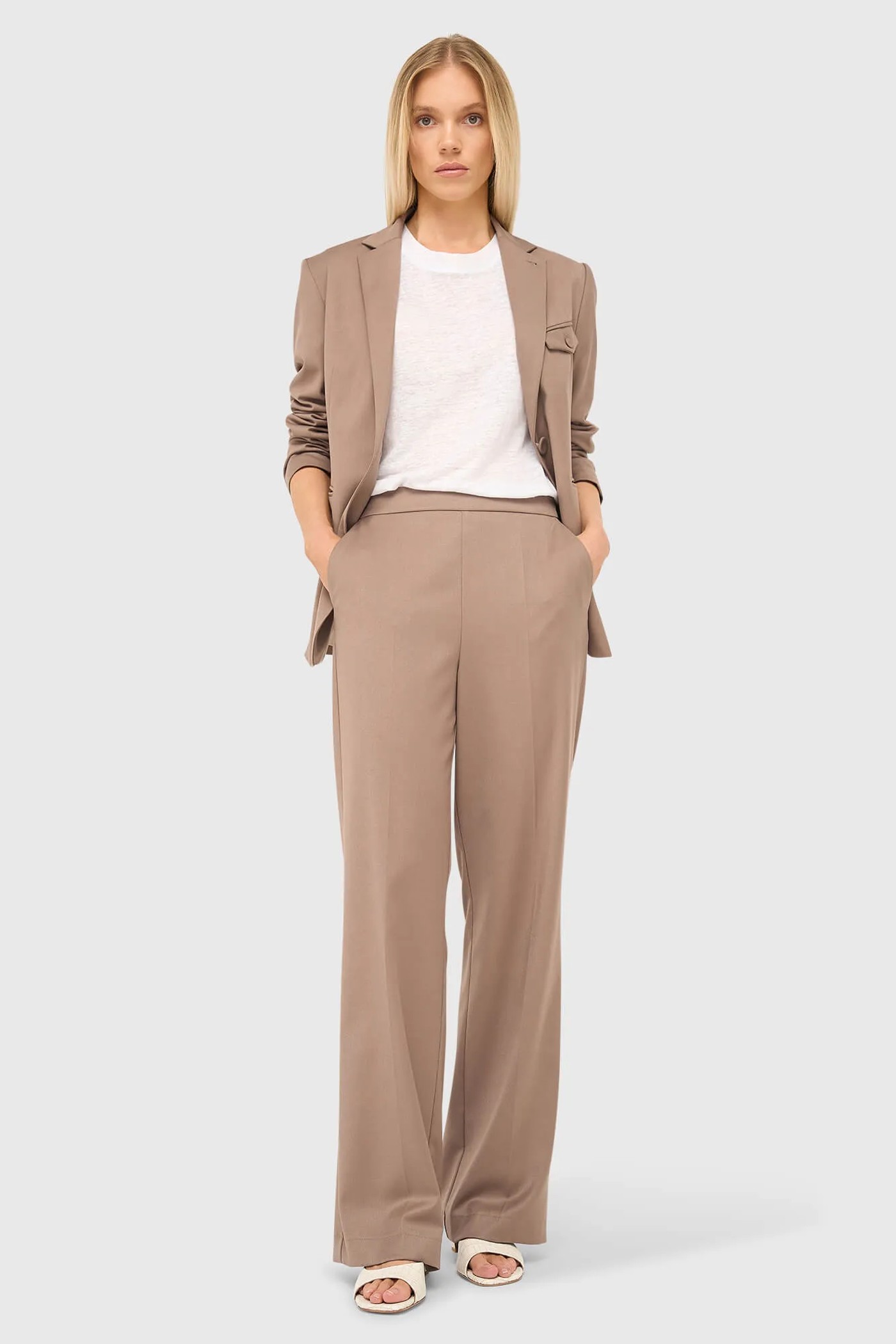 Broek Dames Wijde Pijp Bruin Pete