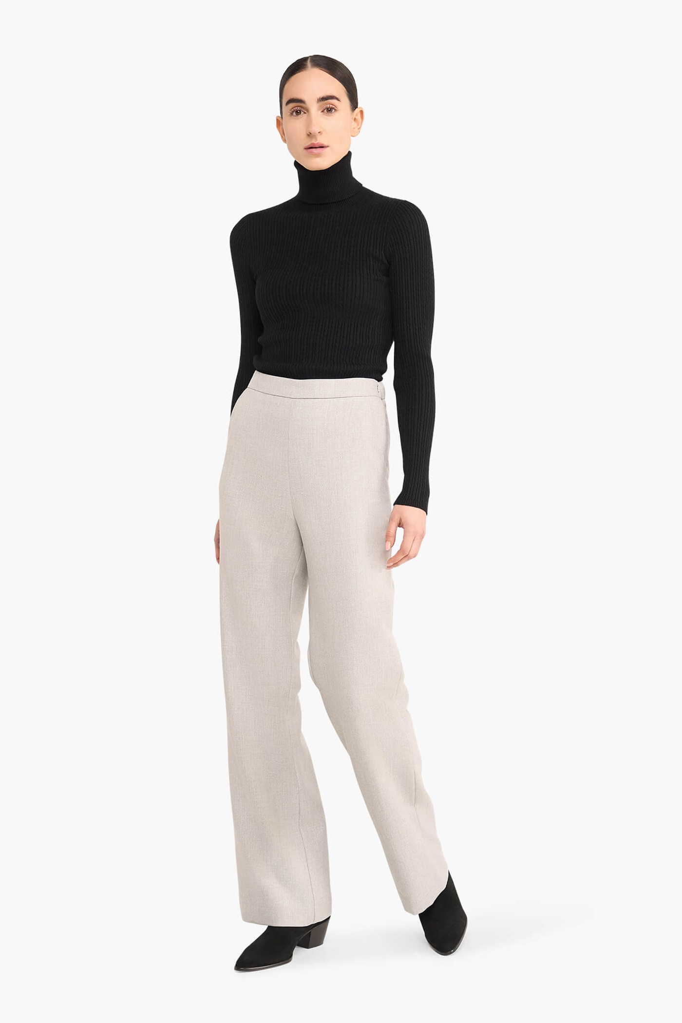 Broek Dames Rechte Pijp Lurex Pete Grijs