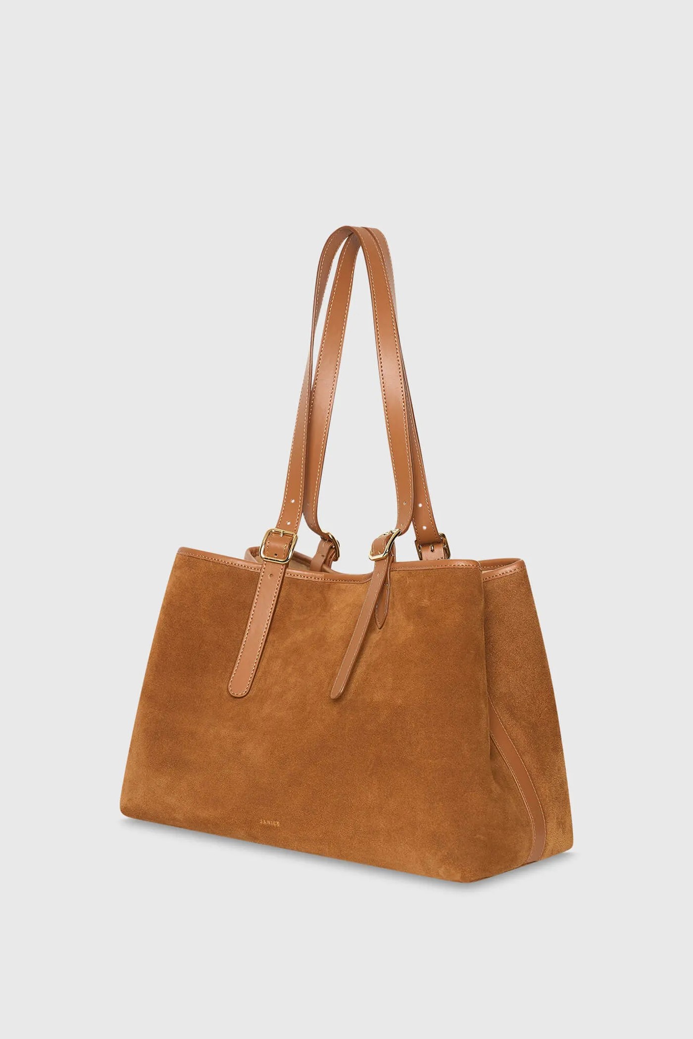 Suede Leren Dames Handtas Shopper Harper Camel