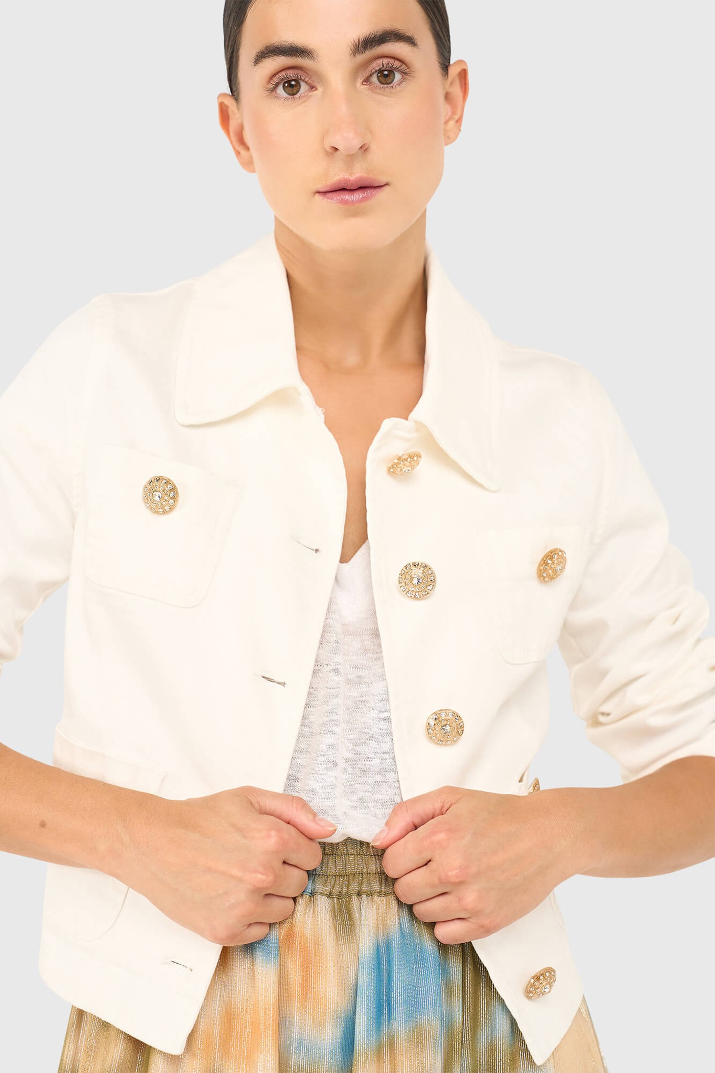Tatum Spijkerjack Off White