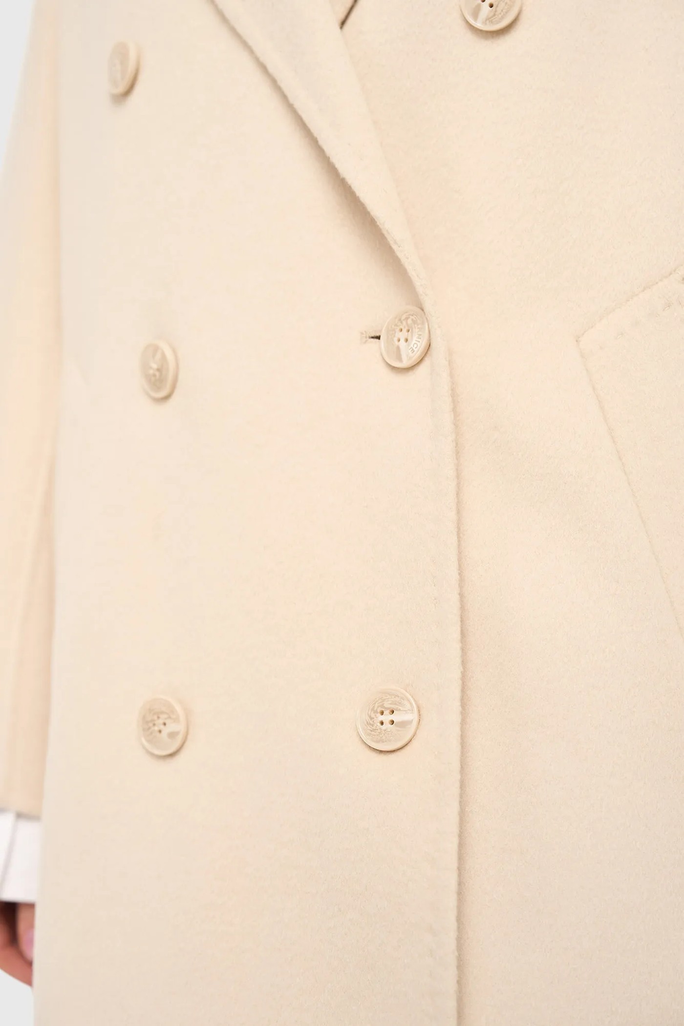 Cashmere Caban Jas Dames Double Face Kennedy Beige