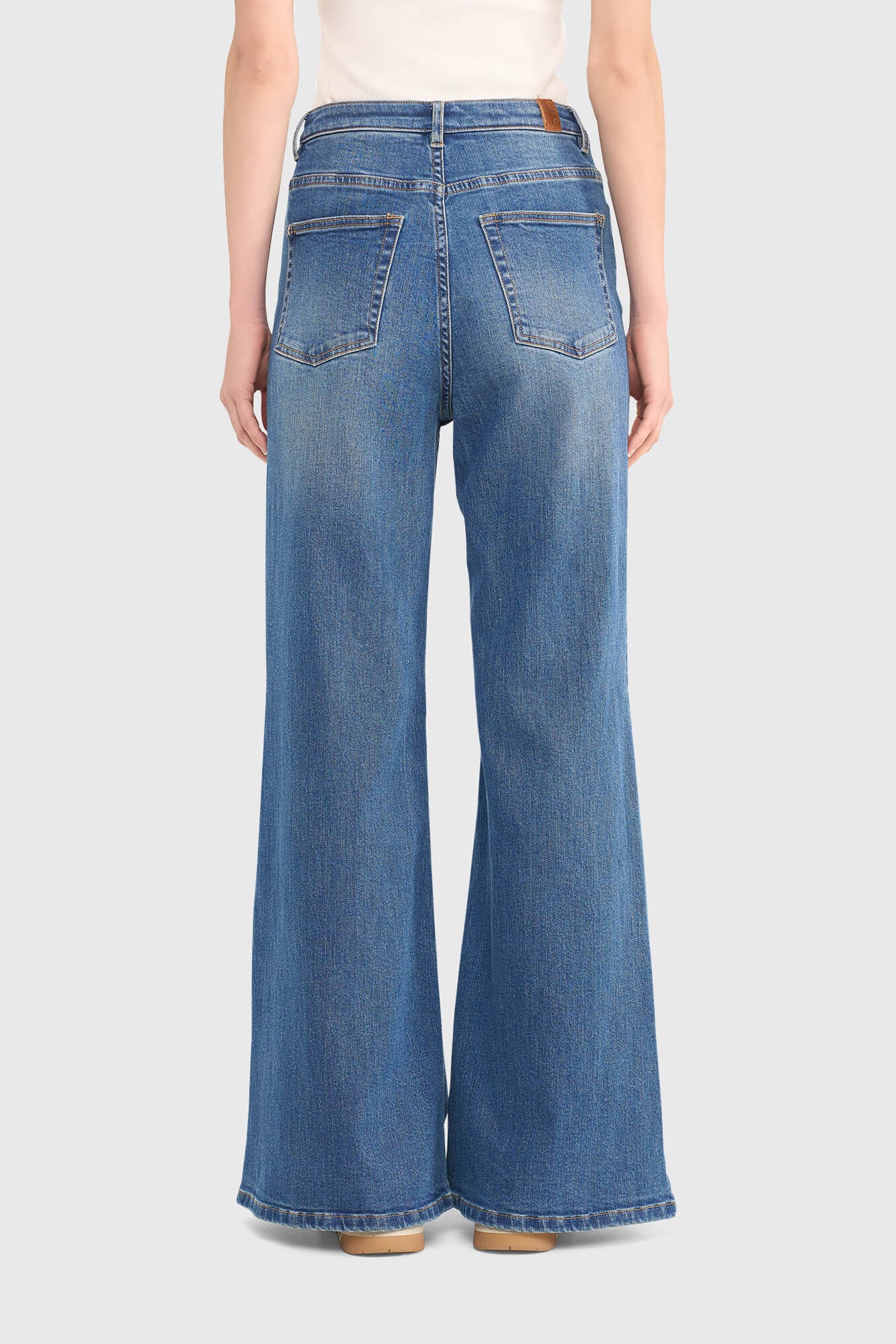 High Rise Wijde Leg Jeans Mason Blauw 111