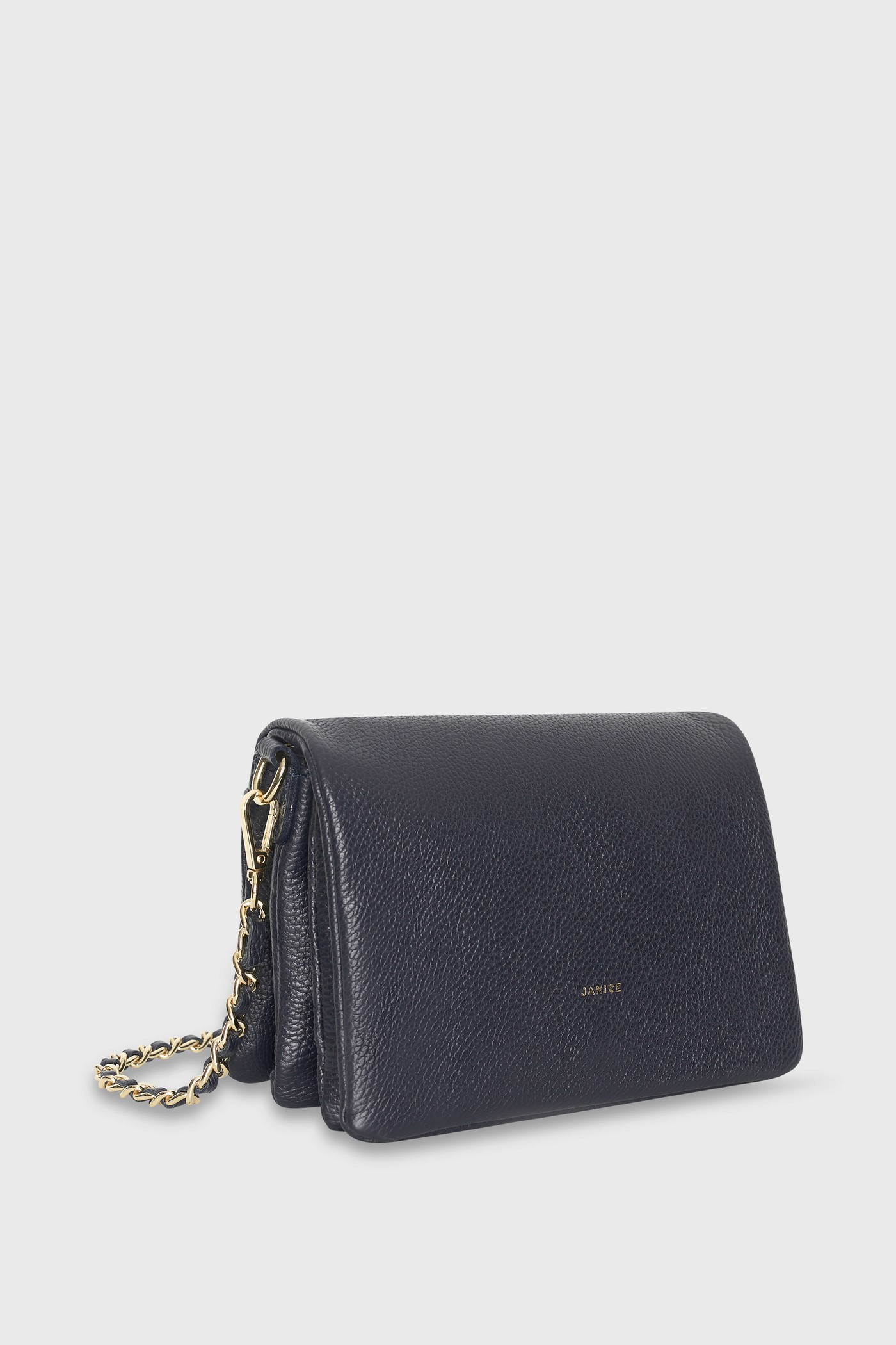 Leren Schoudertas Dames Skylar Navy Blue