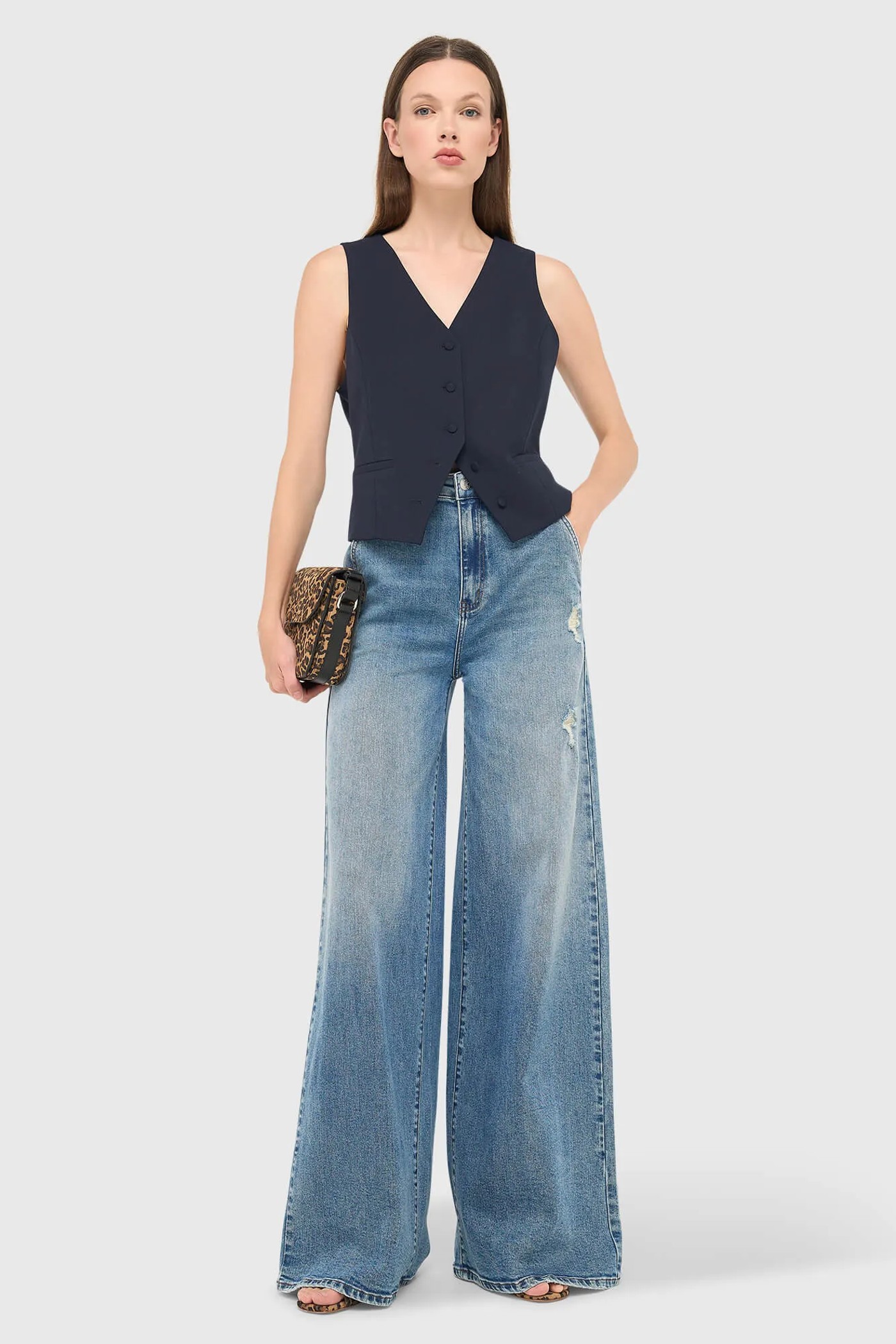 Vest Gilet Dames Blauw Dave