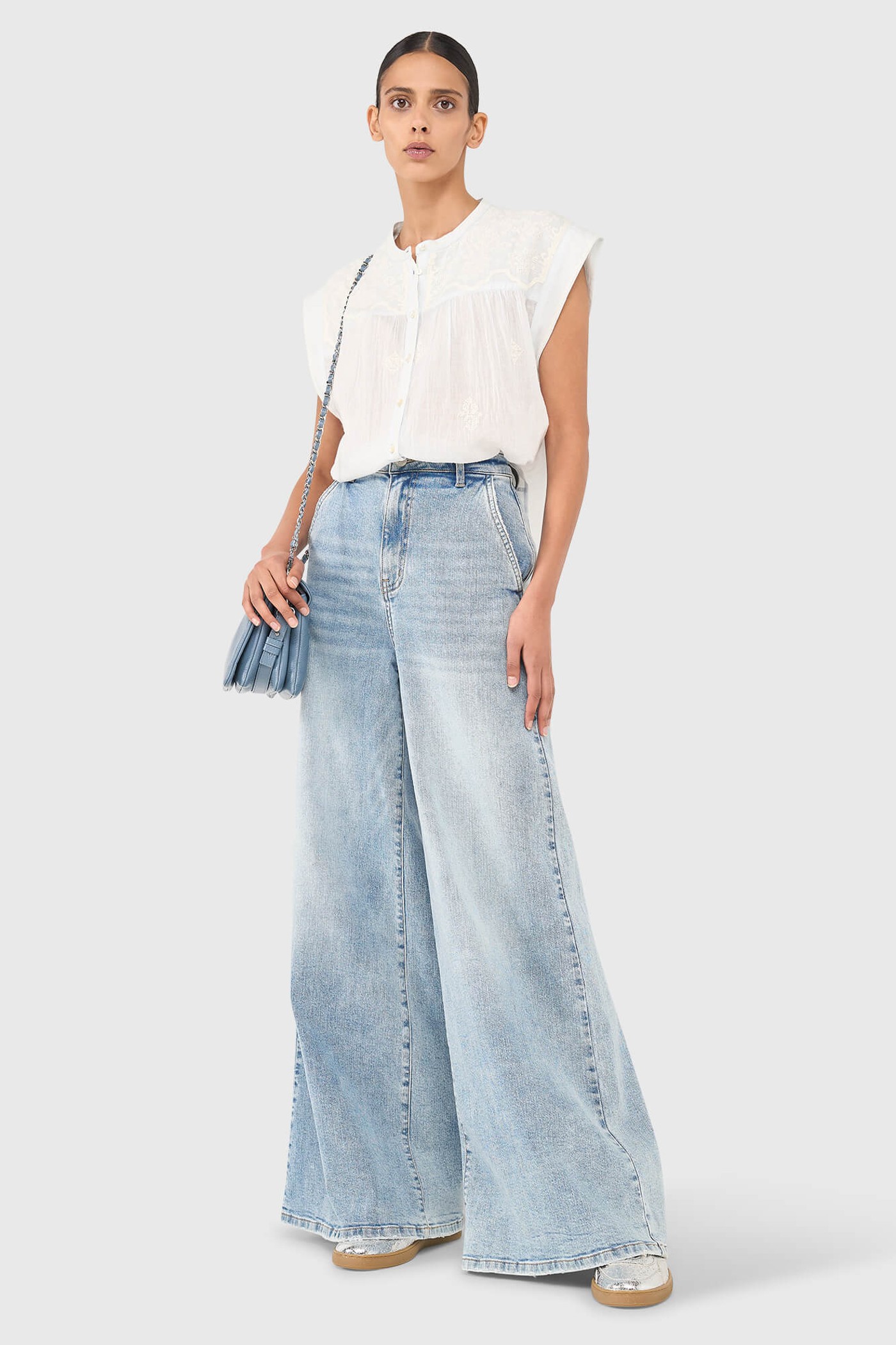 Jace Blouse Licht Blauw