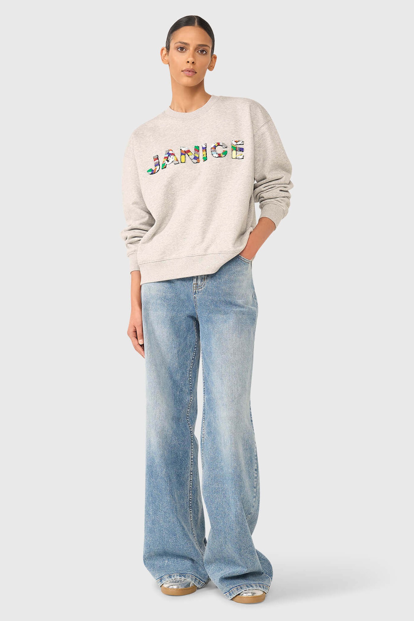 Andy Sweater Grijs Steentjes
