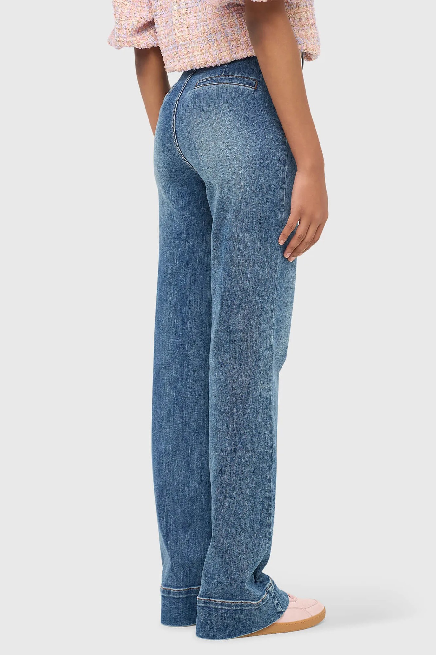 Flared Fit Dames Jeans Stretch Mid Rise Jagger Blauw 932