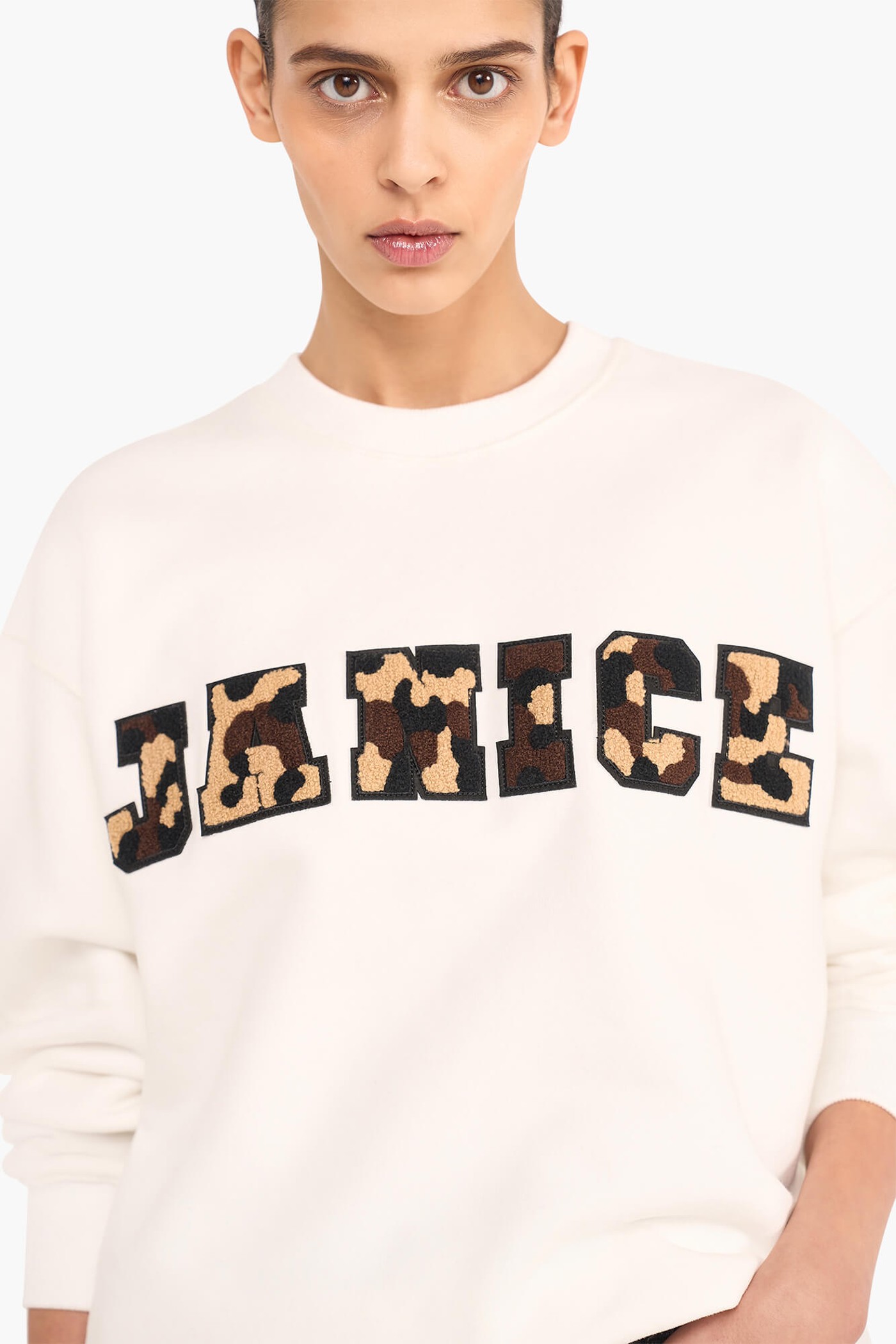 Sweater Dames Katoen Logo Camo Andy Off White