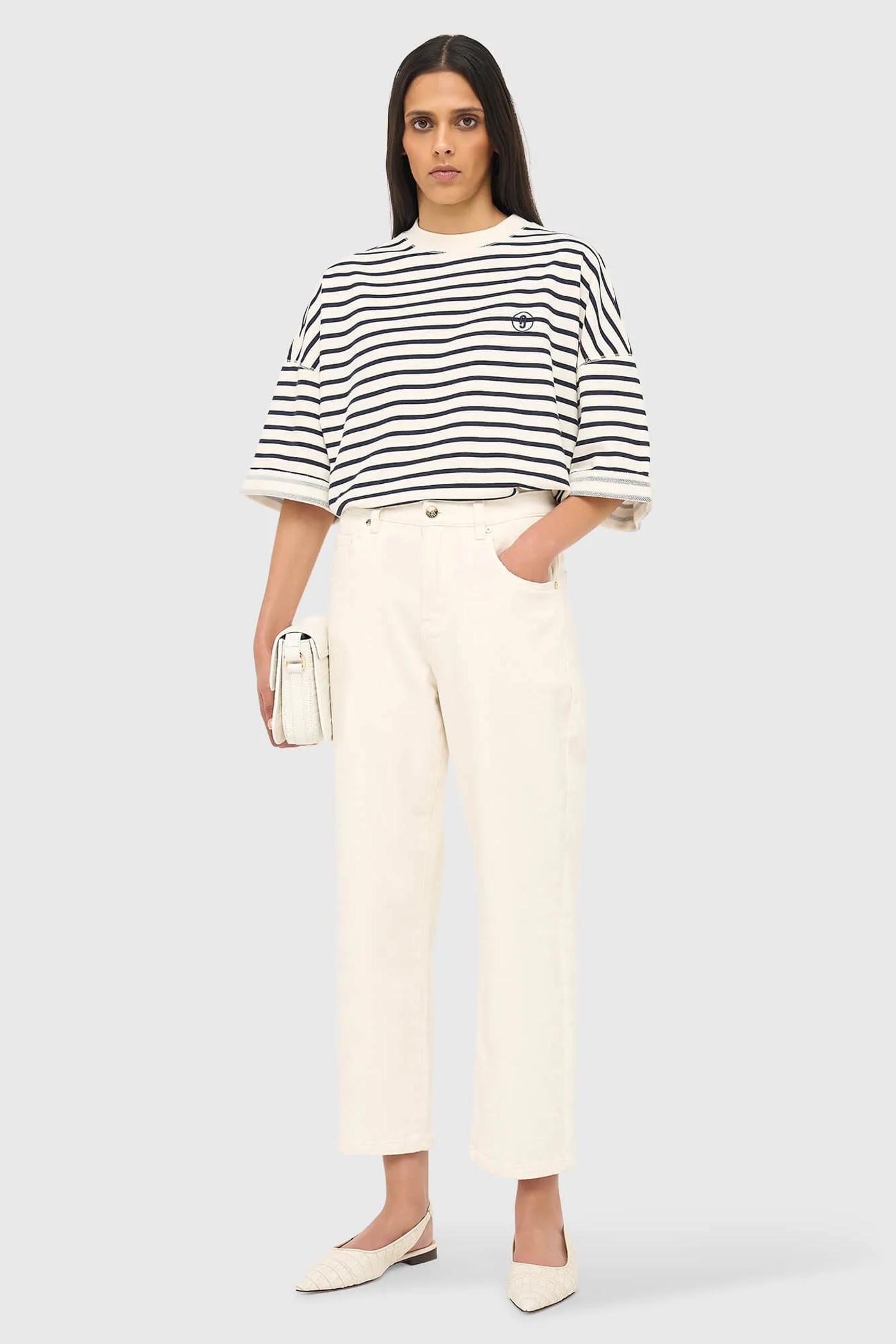 Slingback Dames Schoen Leer Alain Off White Croco