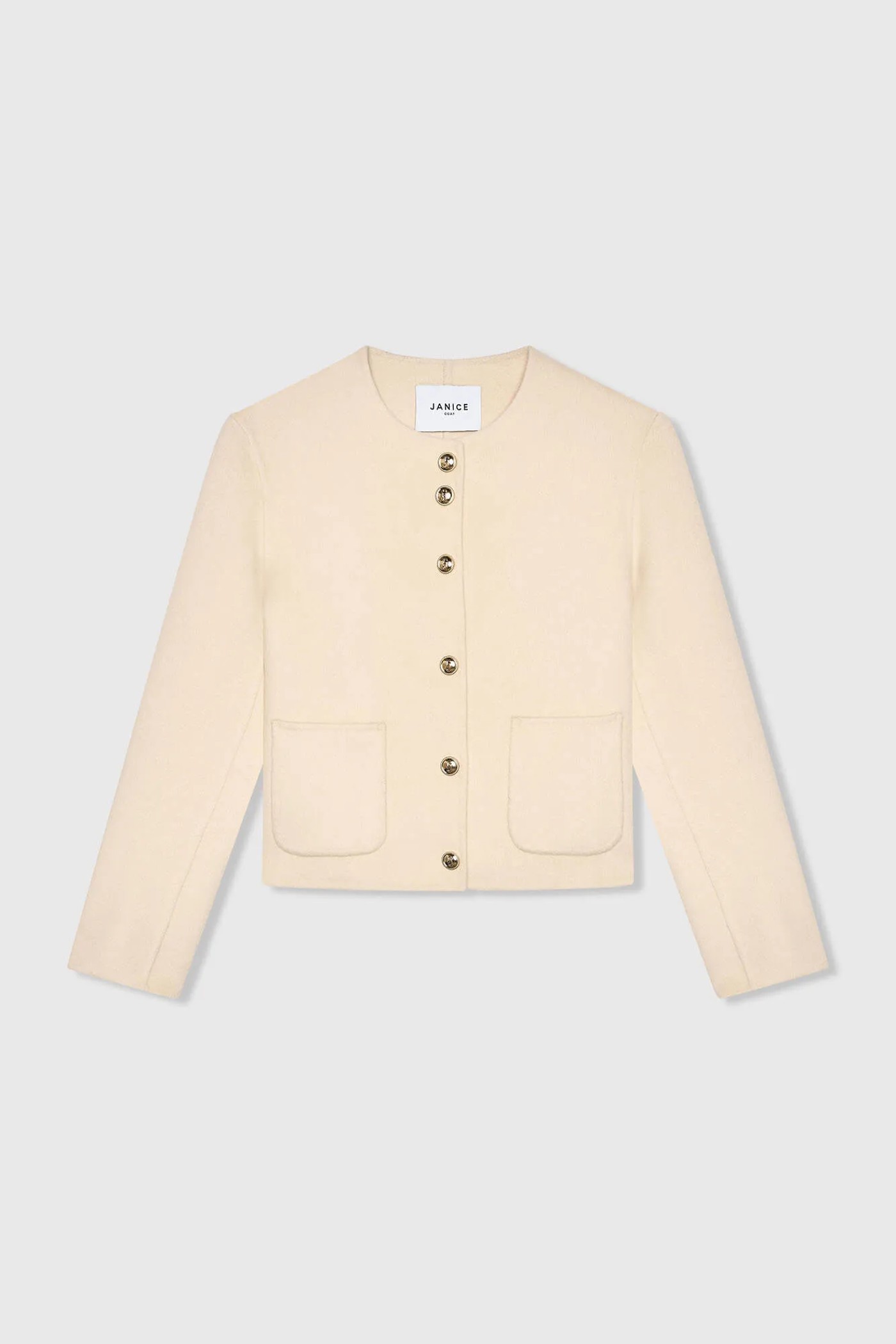 Cashmere Dames Jas Kort Vince Double Face Beige