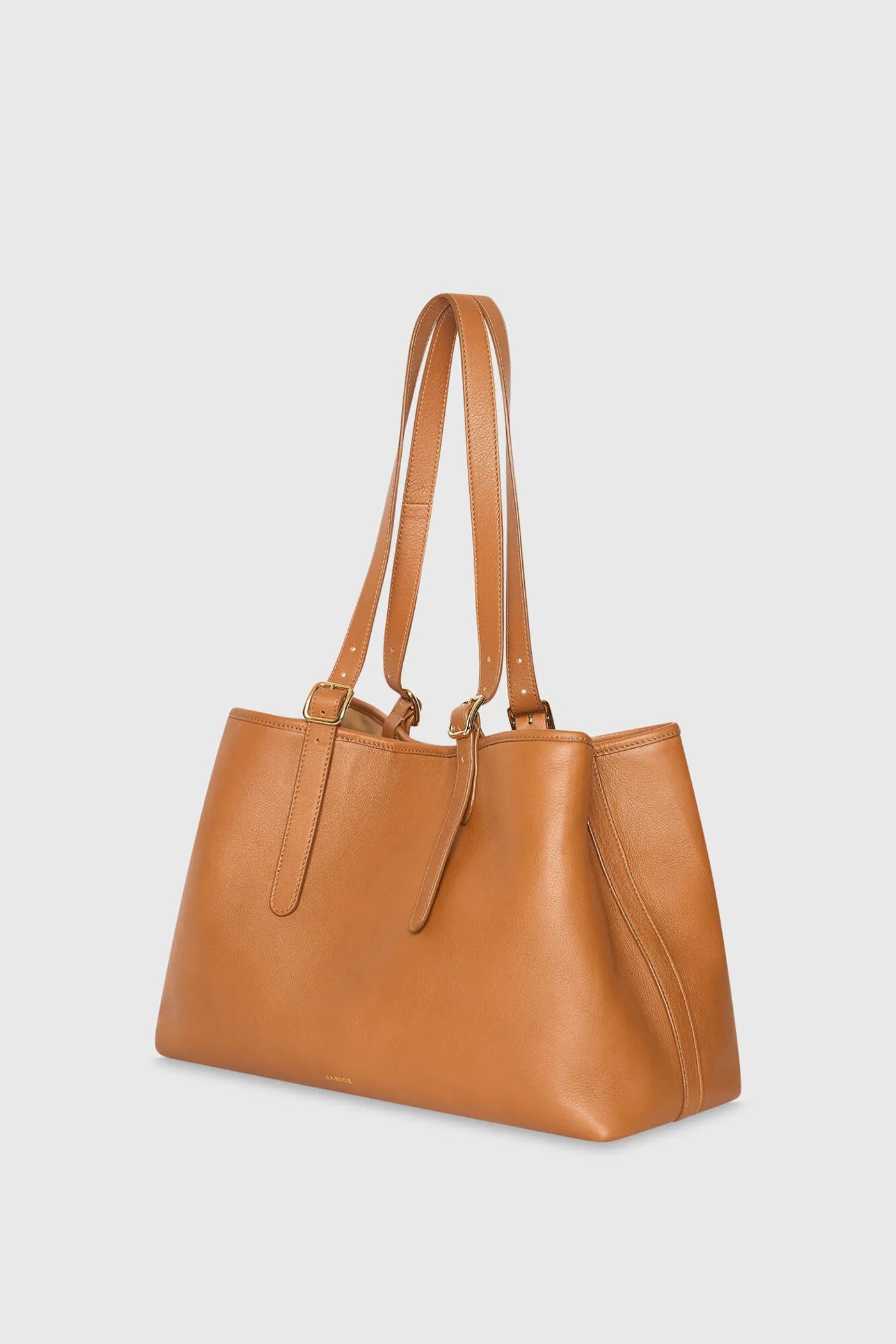 Leren Dames Handtas Shopper Harper Camel