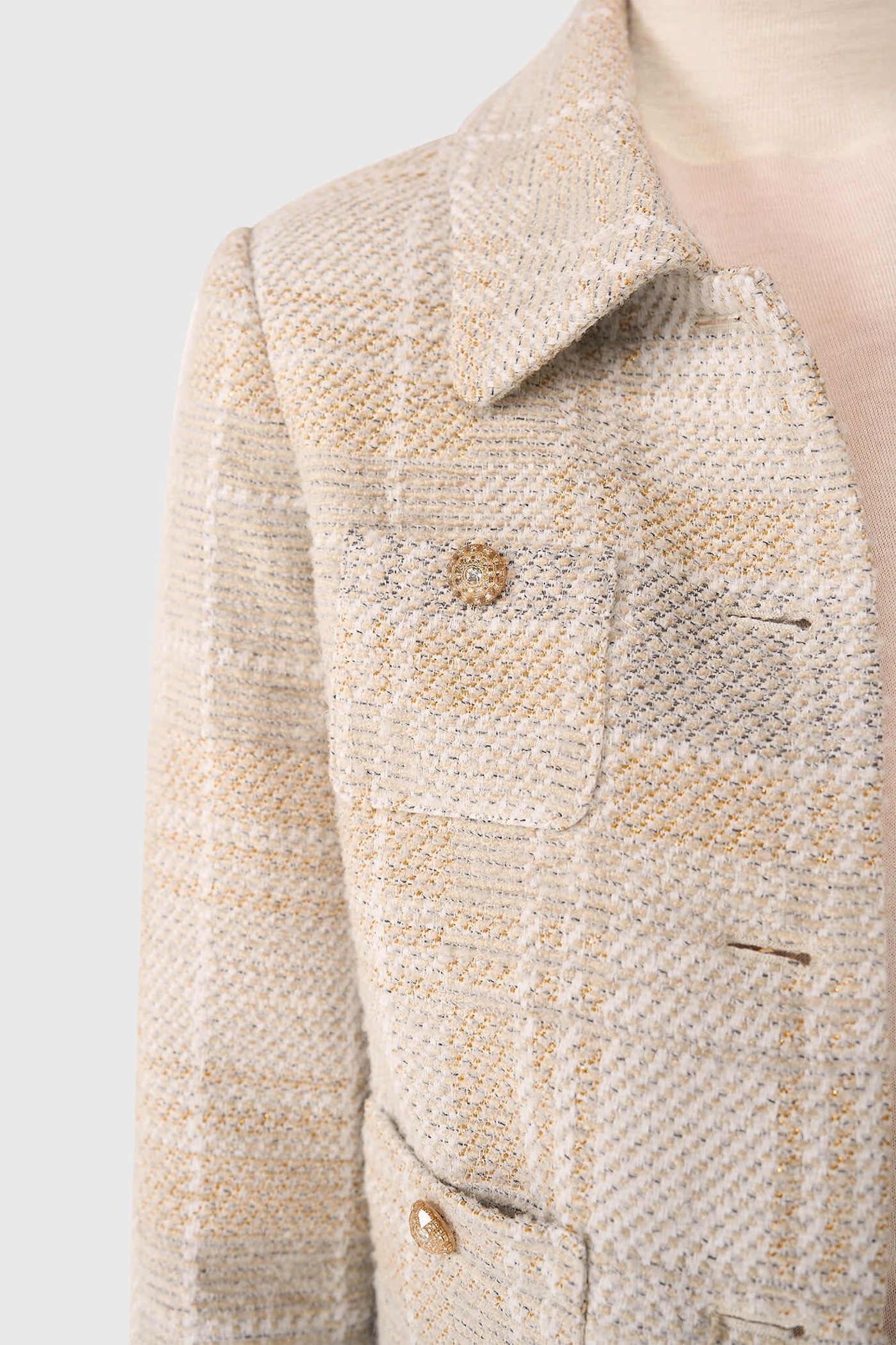 Tatum Grijs Tweed Lurex