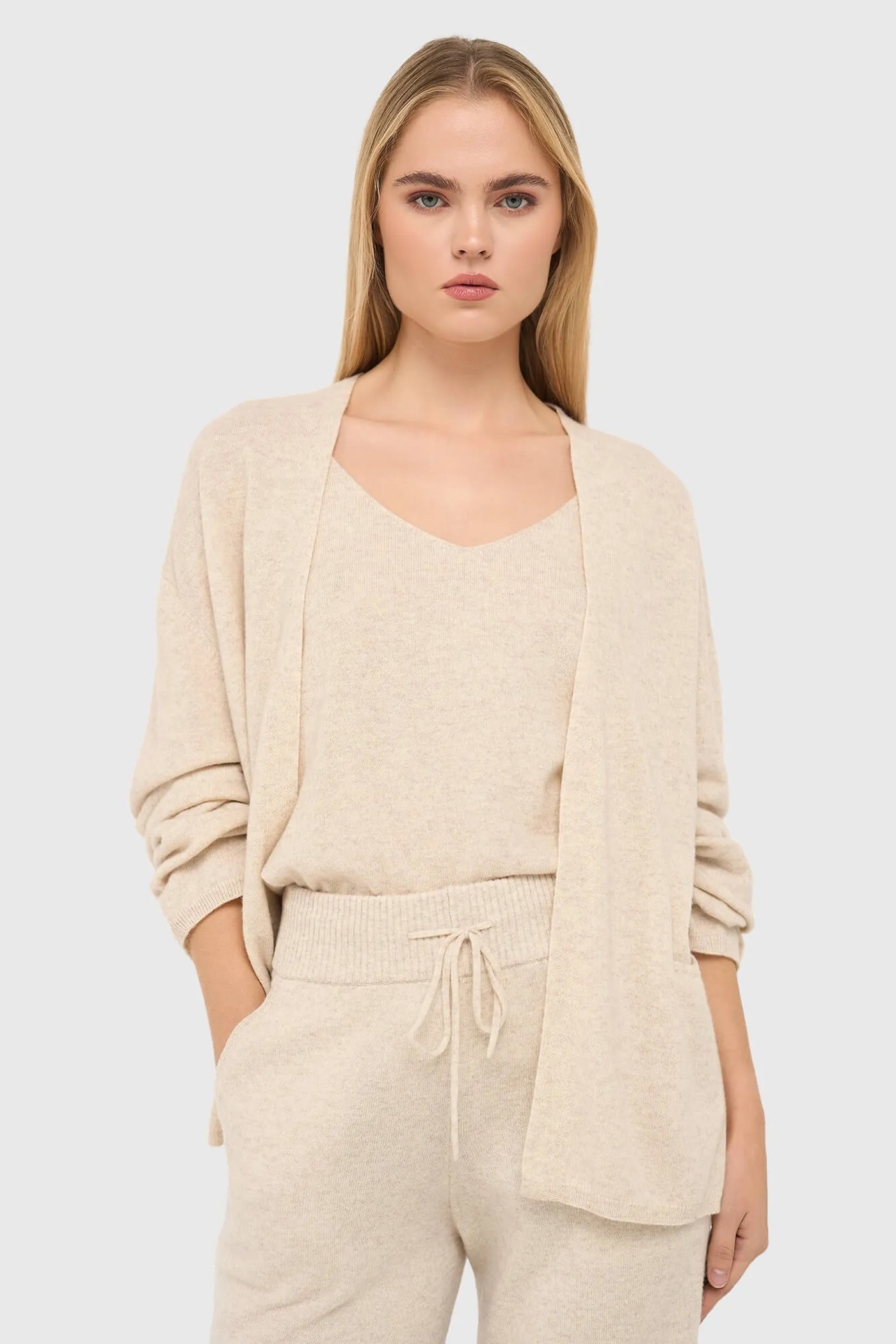 Cashmere Dames Vest Blade Beige