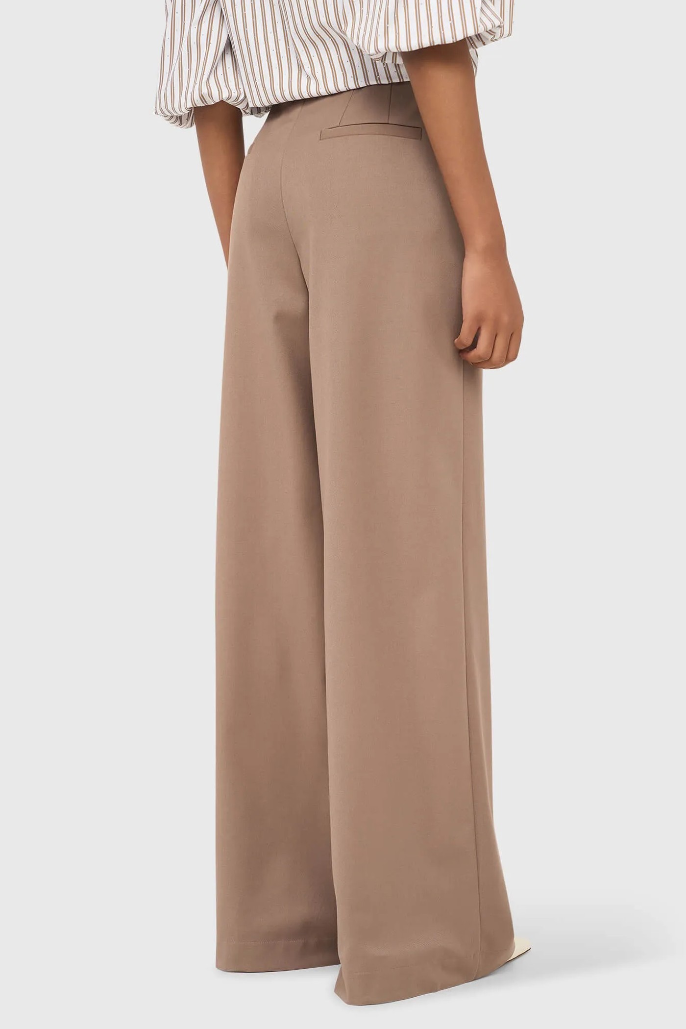 Broek Dames Wijde Pijp Bruin Mel