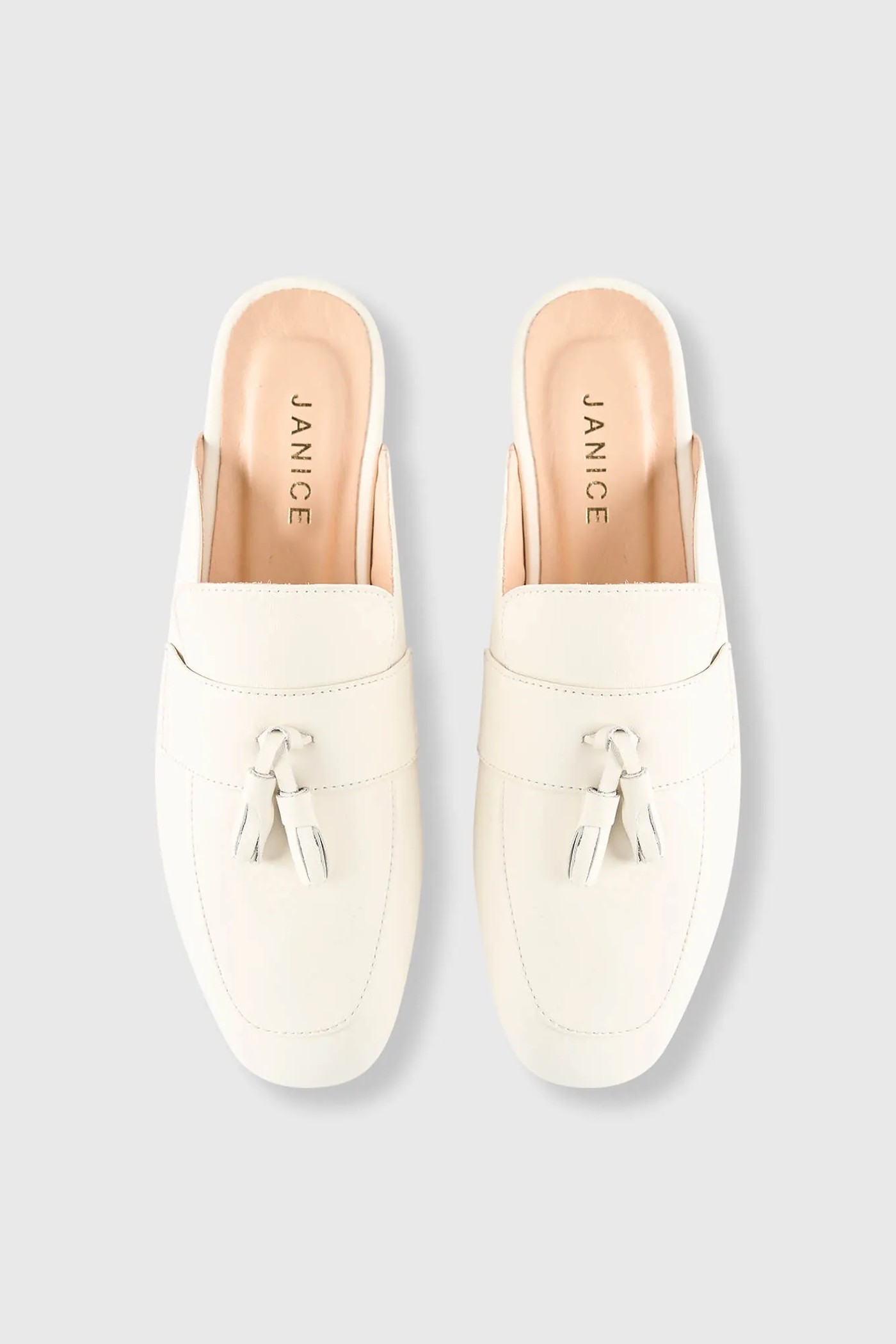 Instappers Loafers Dames Suede Burt Mule Off White