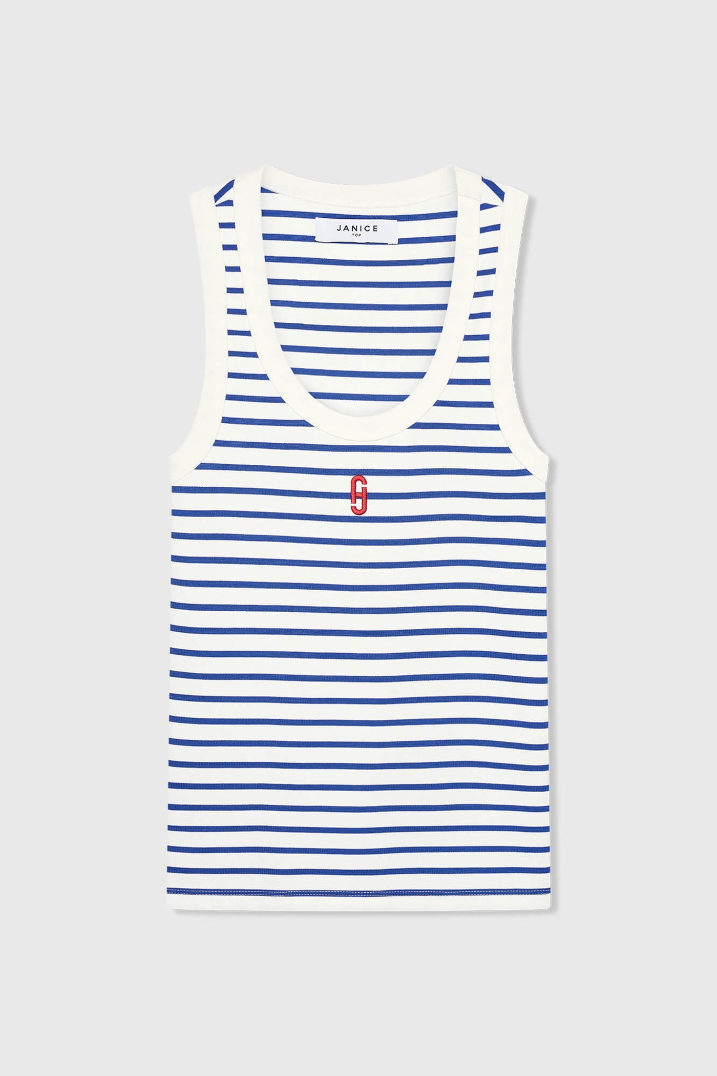 Joni Top Streep Licht Blauw