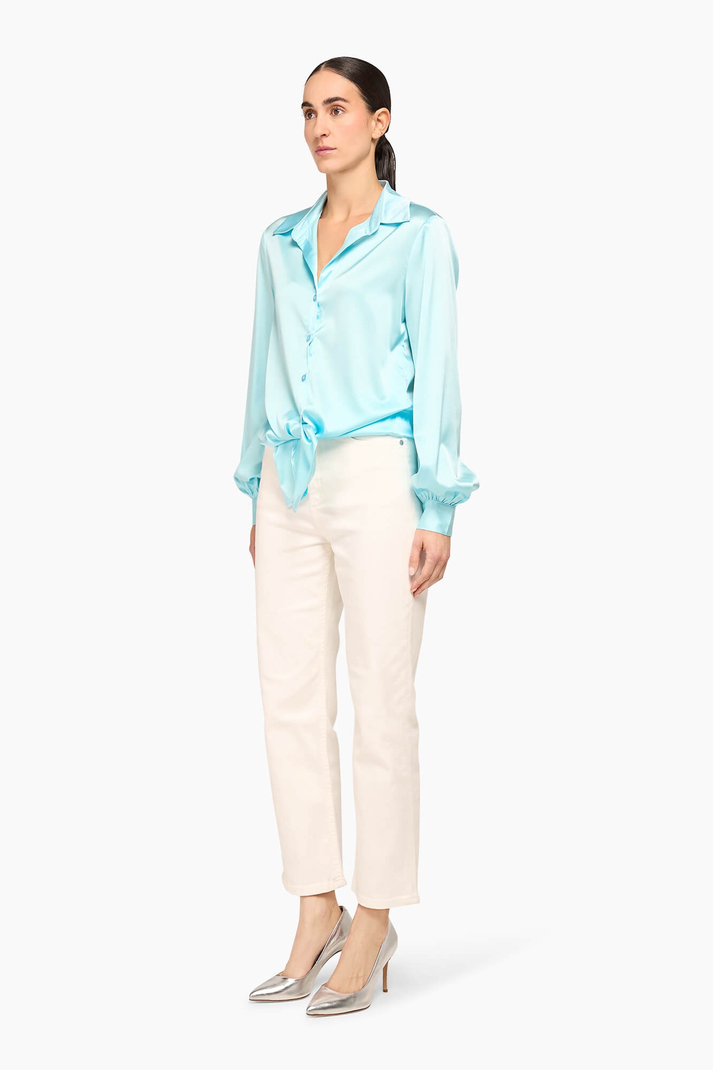 Zijden Blouse Dames Bobby Baby Blauw
