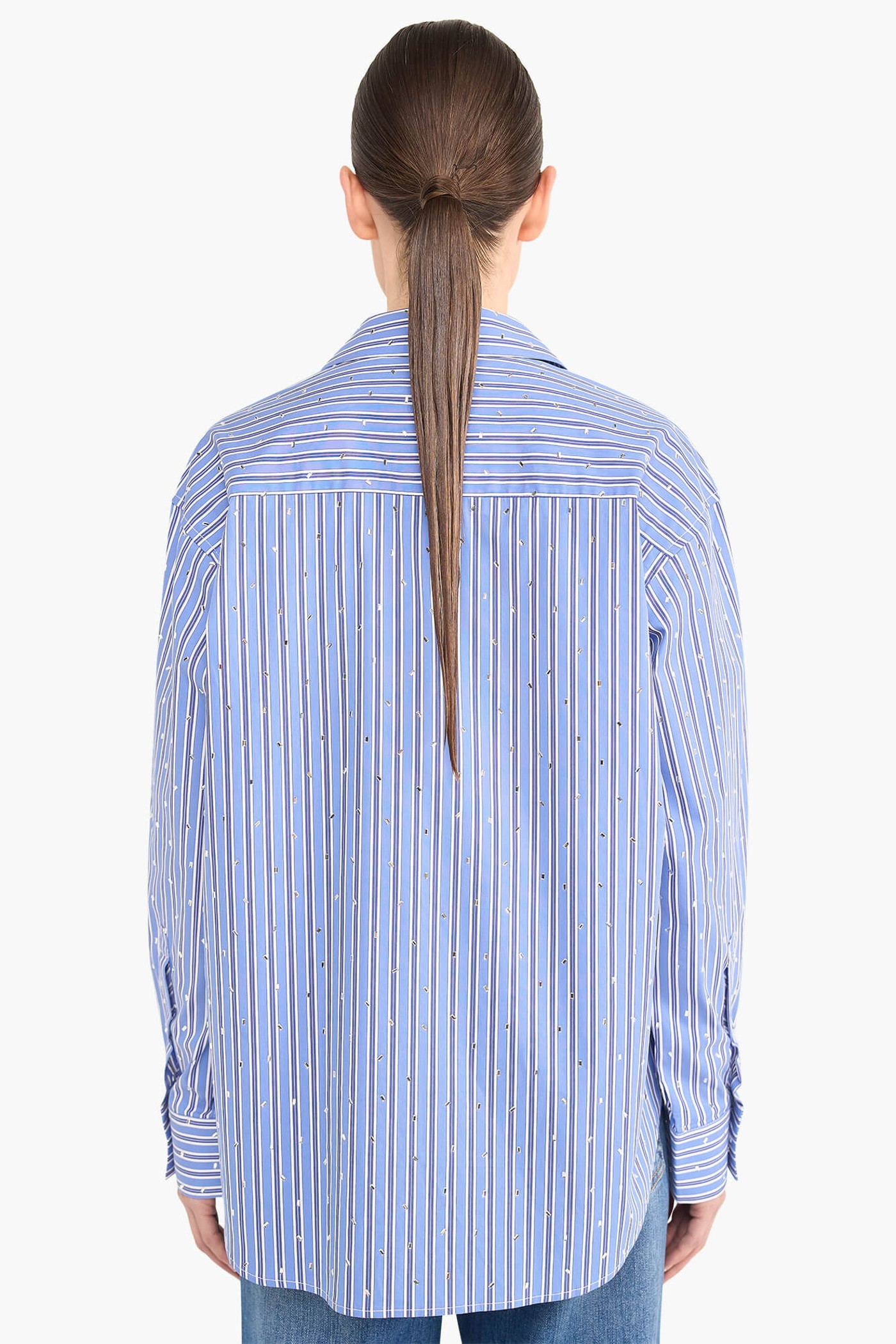 Kygo Blouse Steentjes Blauw Streep