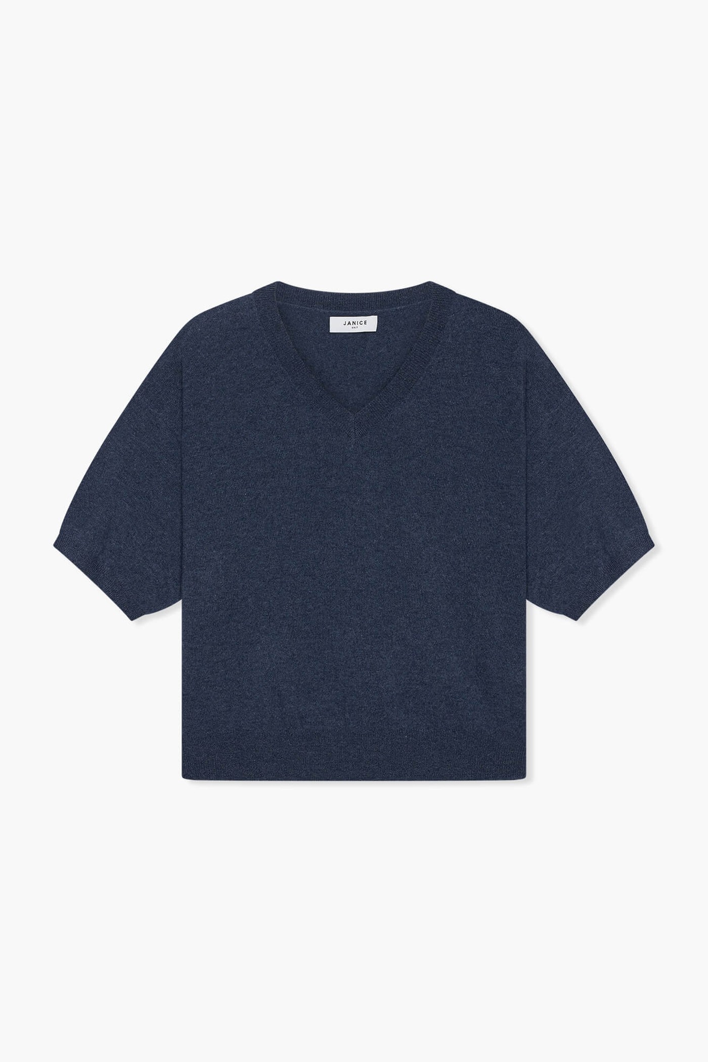 Cashmere Trui Dames Korte Mouw Romeo Blauw