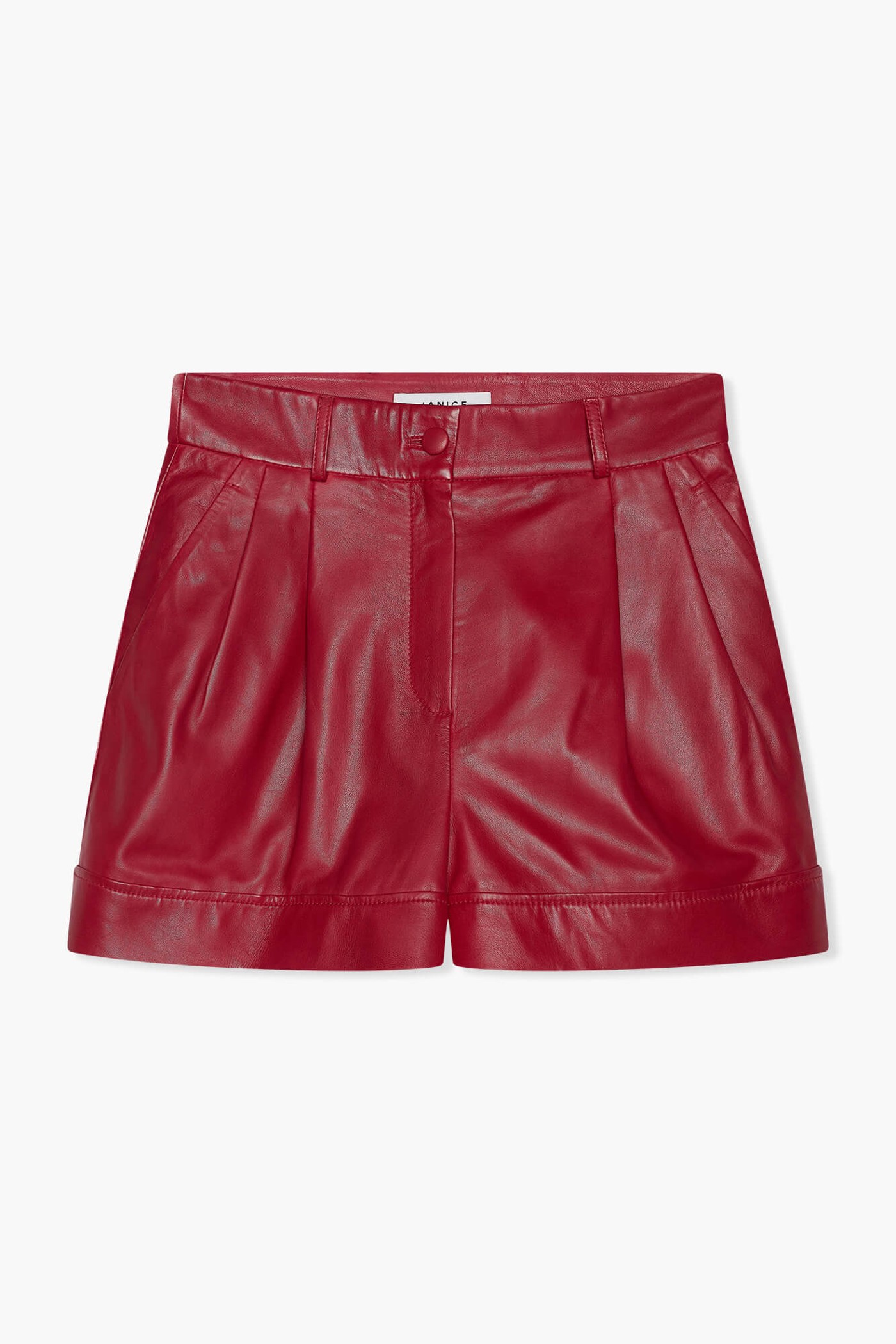 Shortje Dames Leer Arthur Rood