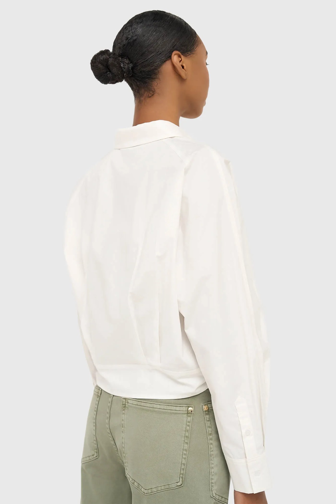 Witte Katoenen Strik Blouse Dames David