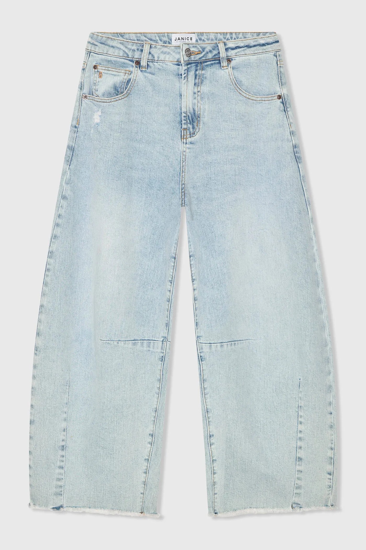 Barrel Jeans Dames Mid Rise Stretch Blauw 565 Billy