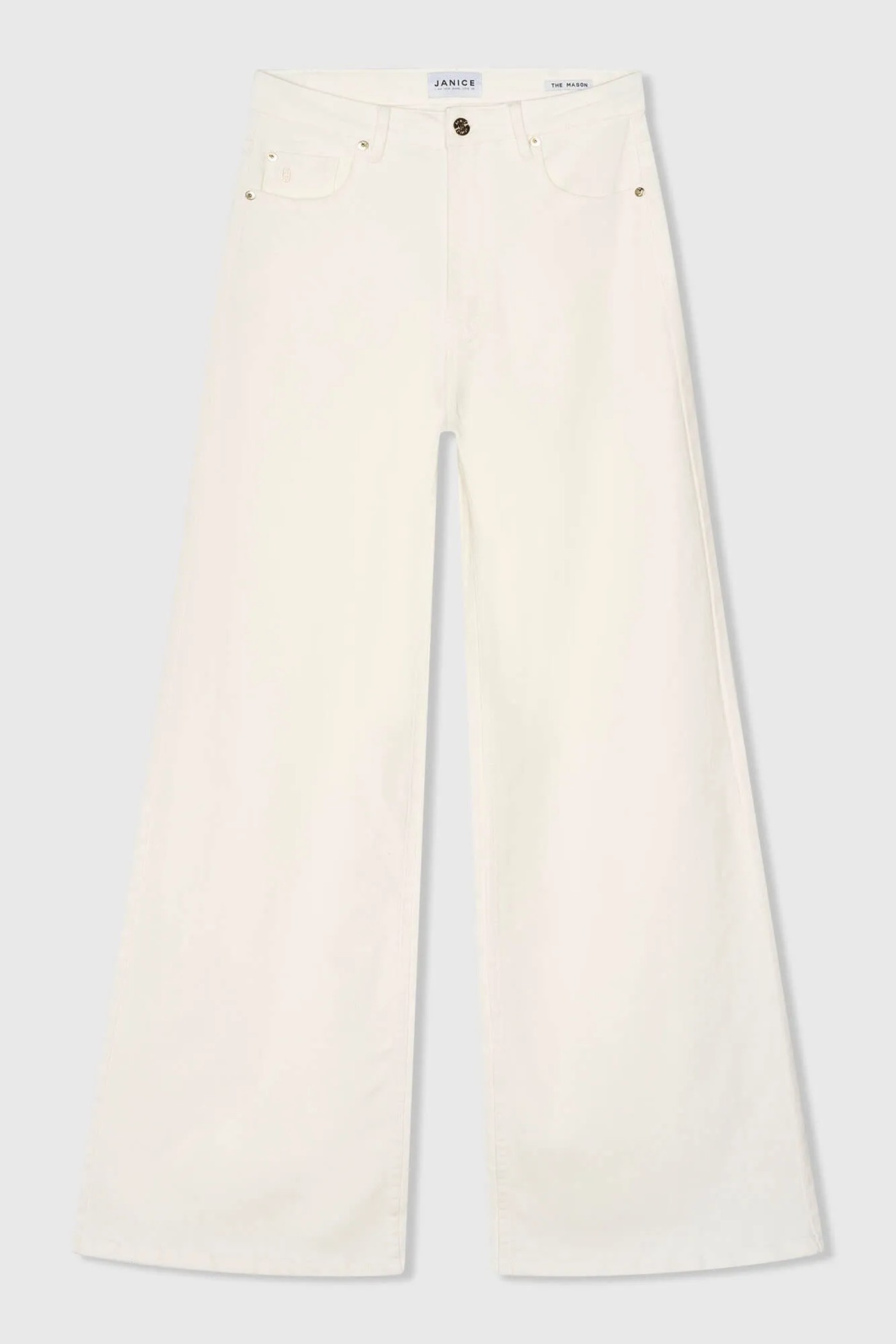 Jeans Dames Wide Leg High Rise Stretch Mason Off White 264