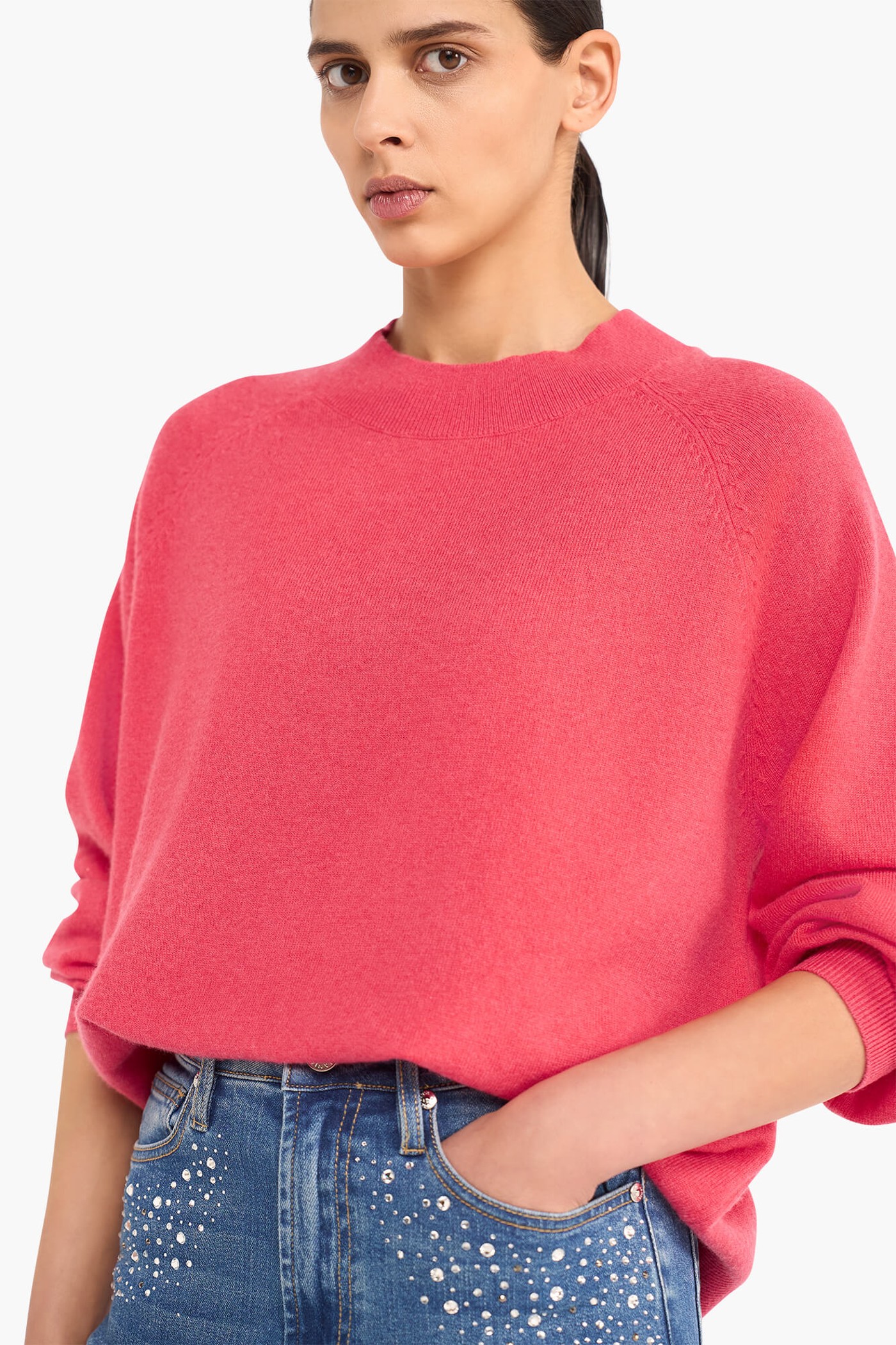 Cashmere Trui Dames Harvey Coraal