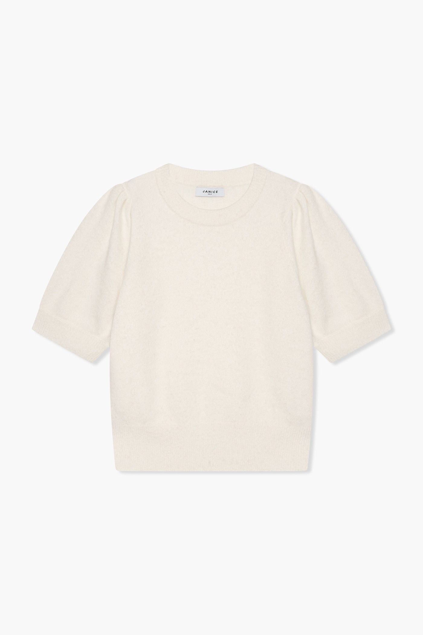 Merino Wollen Truitje Pof Mouw Peyton Off White