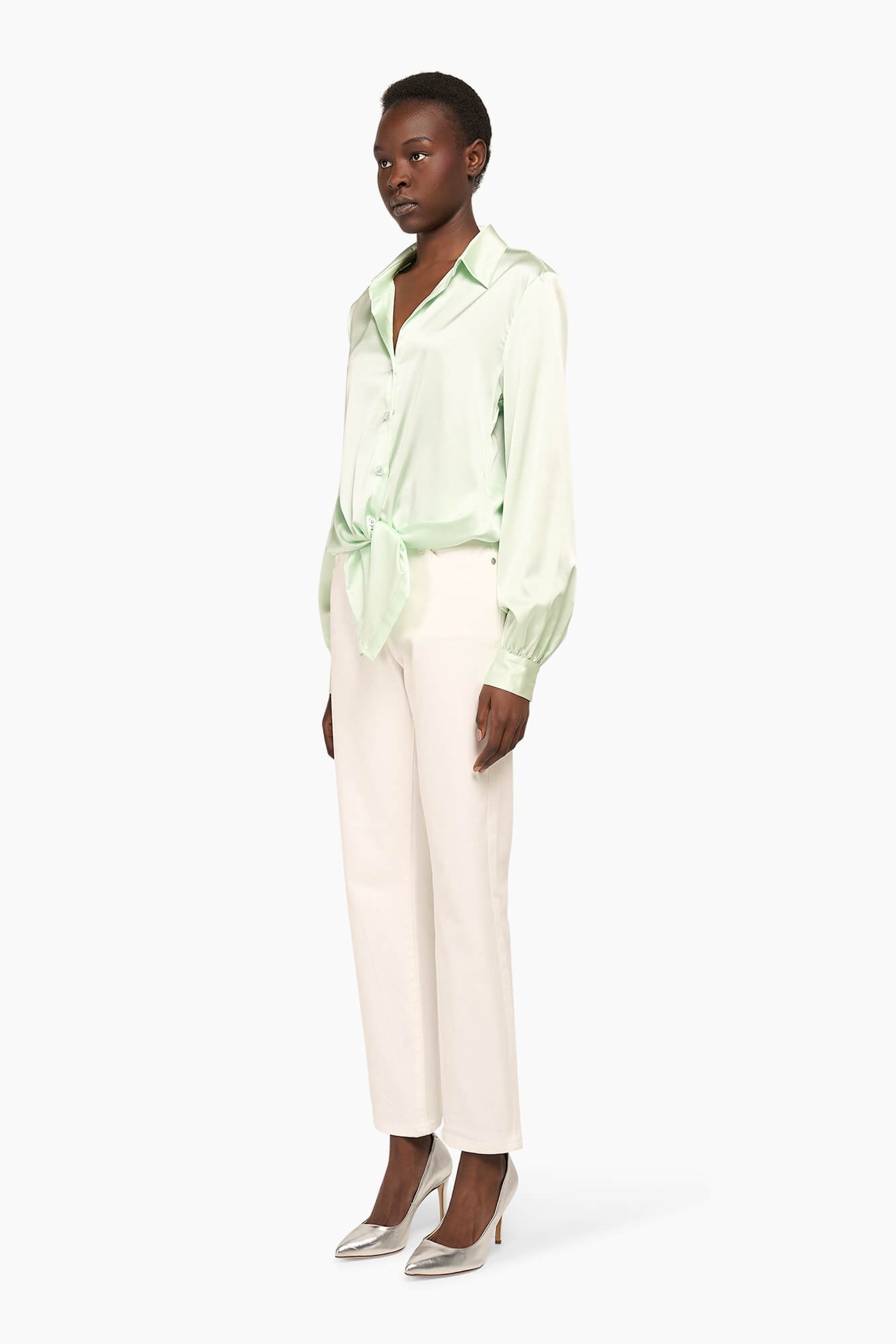 Zijden Blouse Dames Bobby Mint