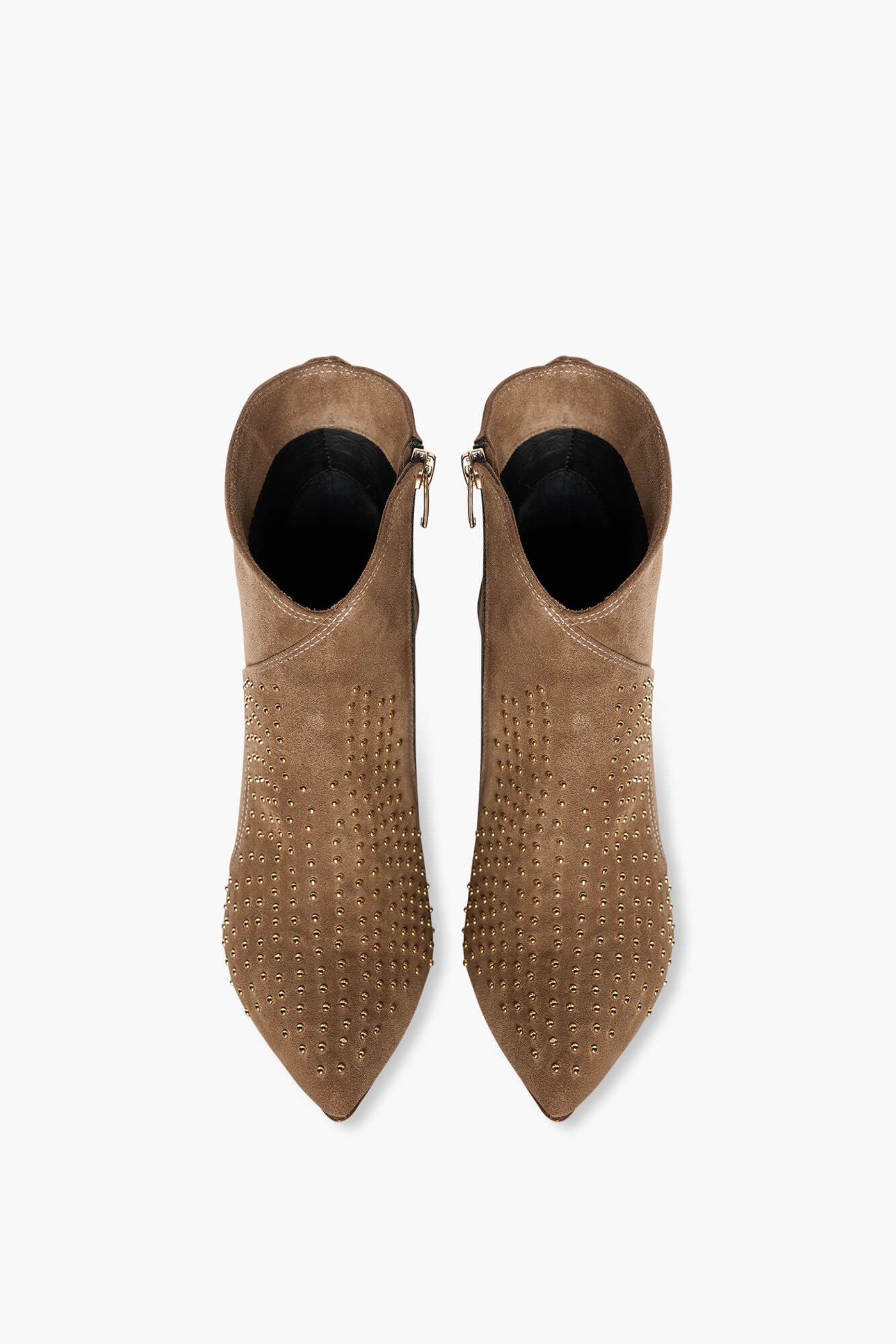 Laarsje Dames Suede Studs Stewart Cognac