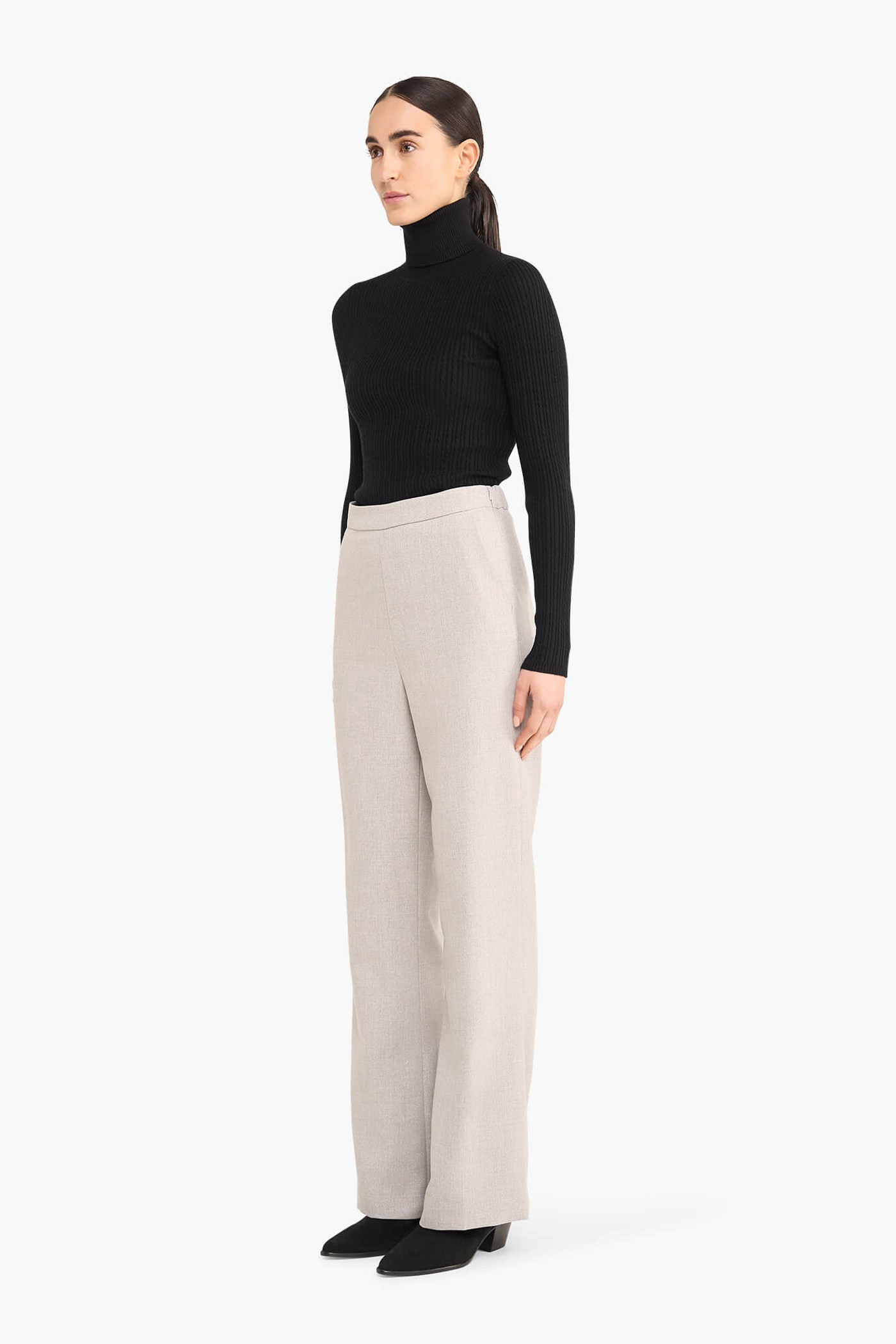 Broek Dames Rechte Pijp Lurex Pete Grijs