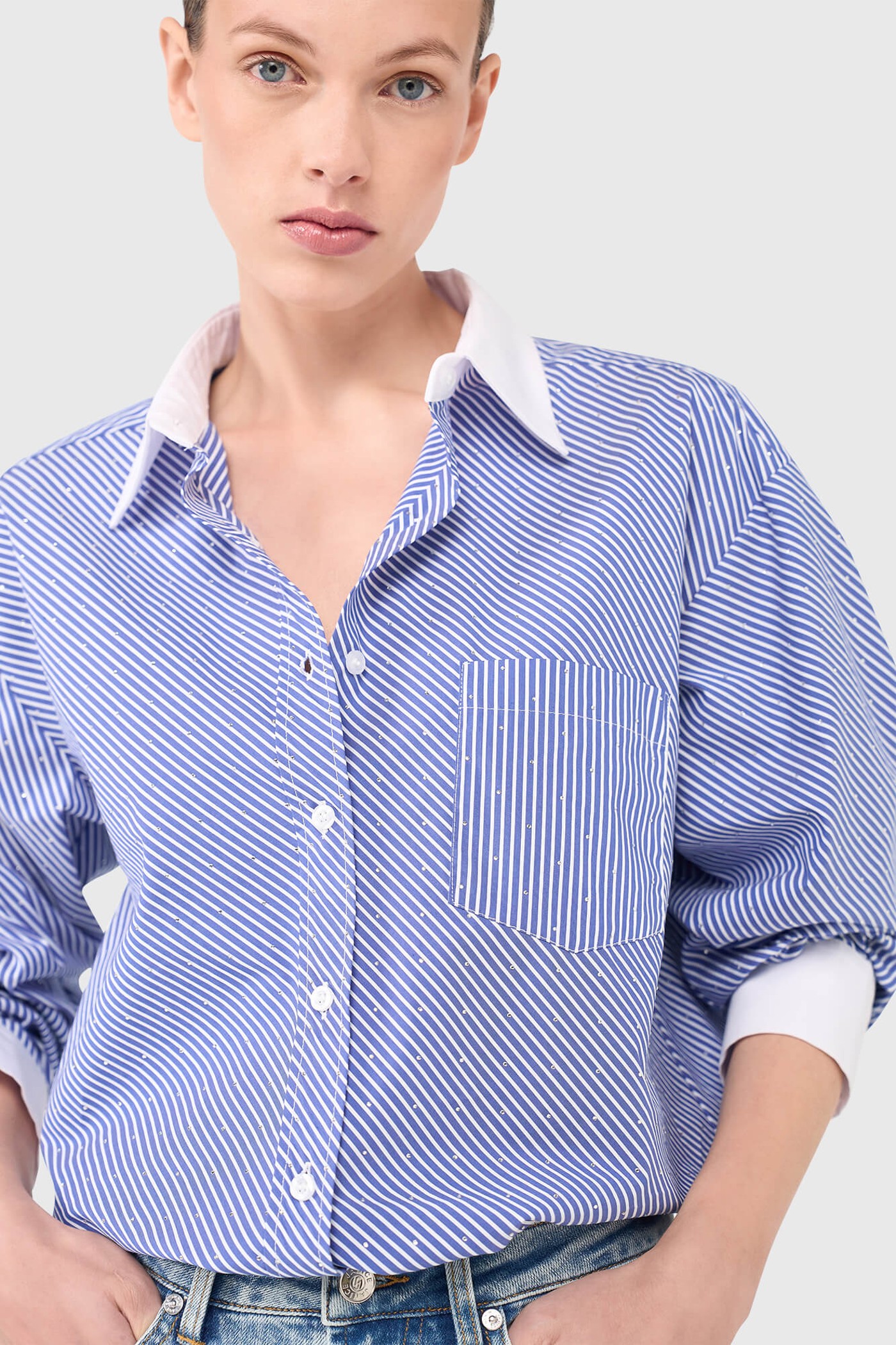 Kygo Blouse Streep Strass
