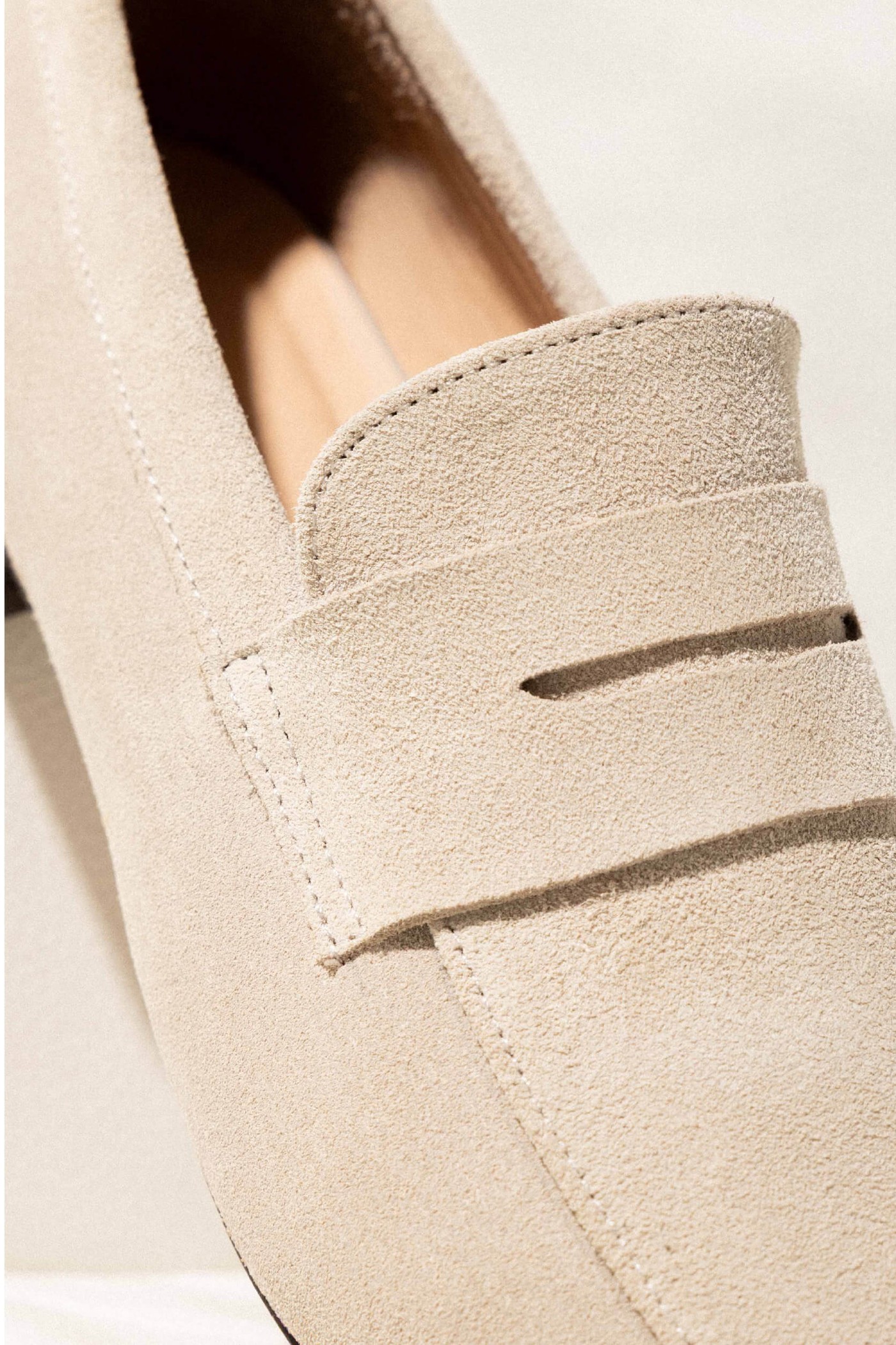 Loafers Dames Suede Burt Nude