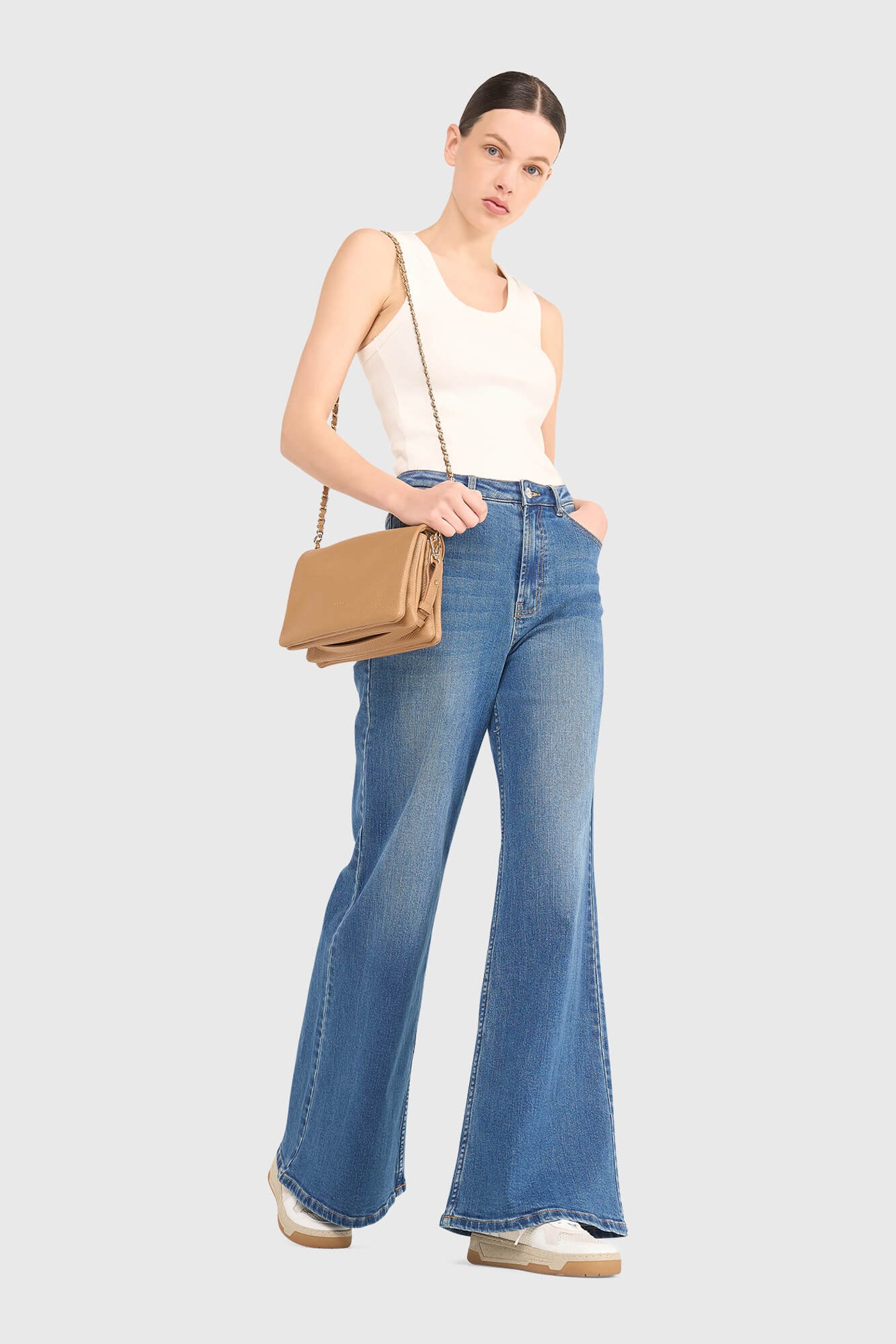High Rise Wijde Leg Jeans Mason Blauw 111