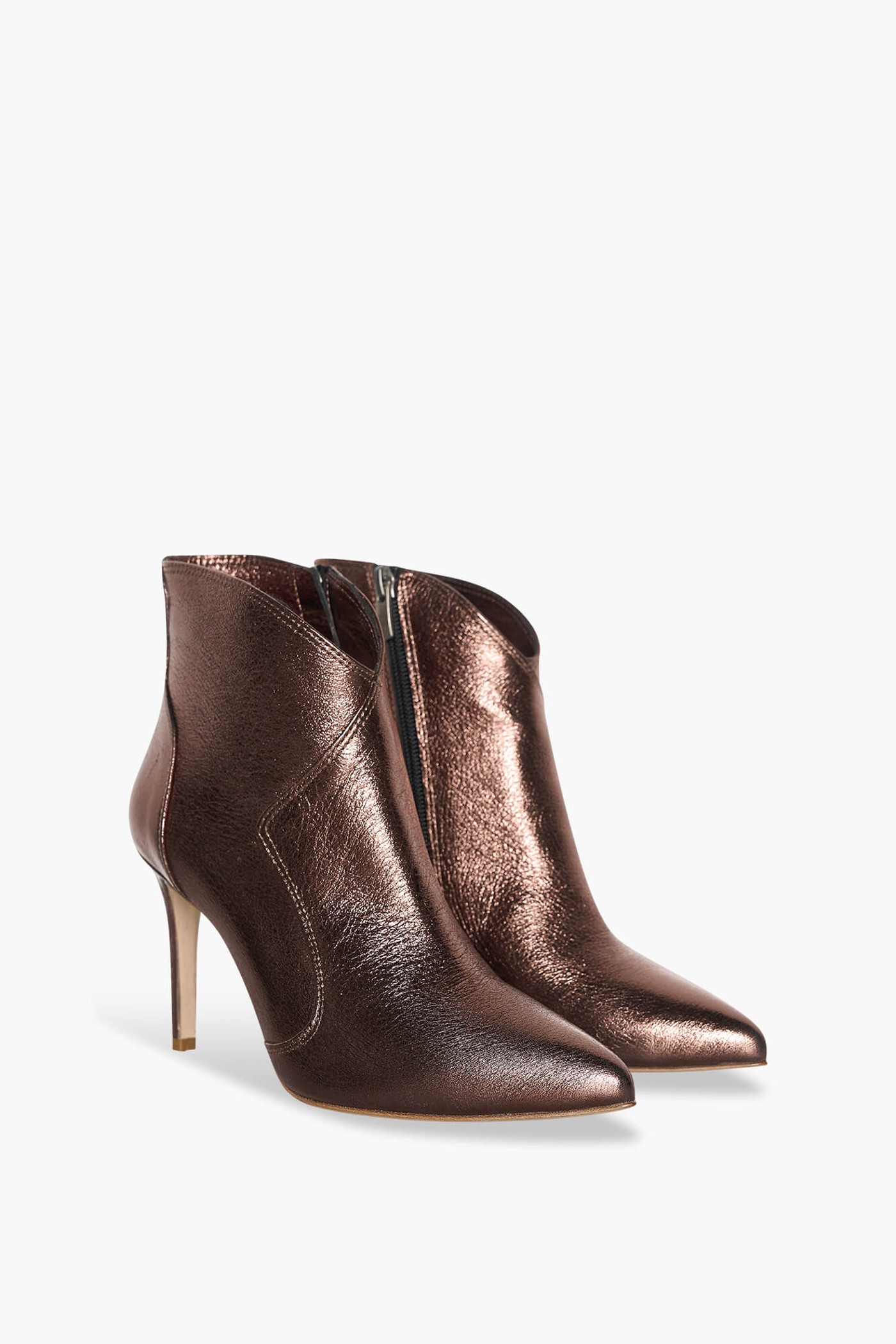 Laarsje Dames Leer Stewart Brons Metallic