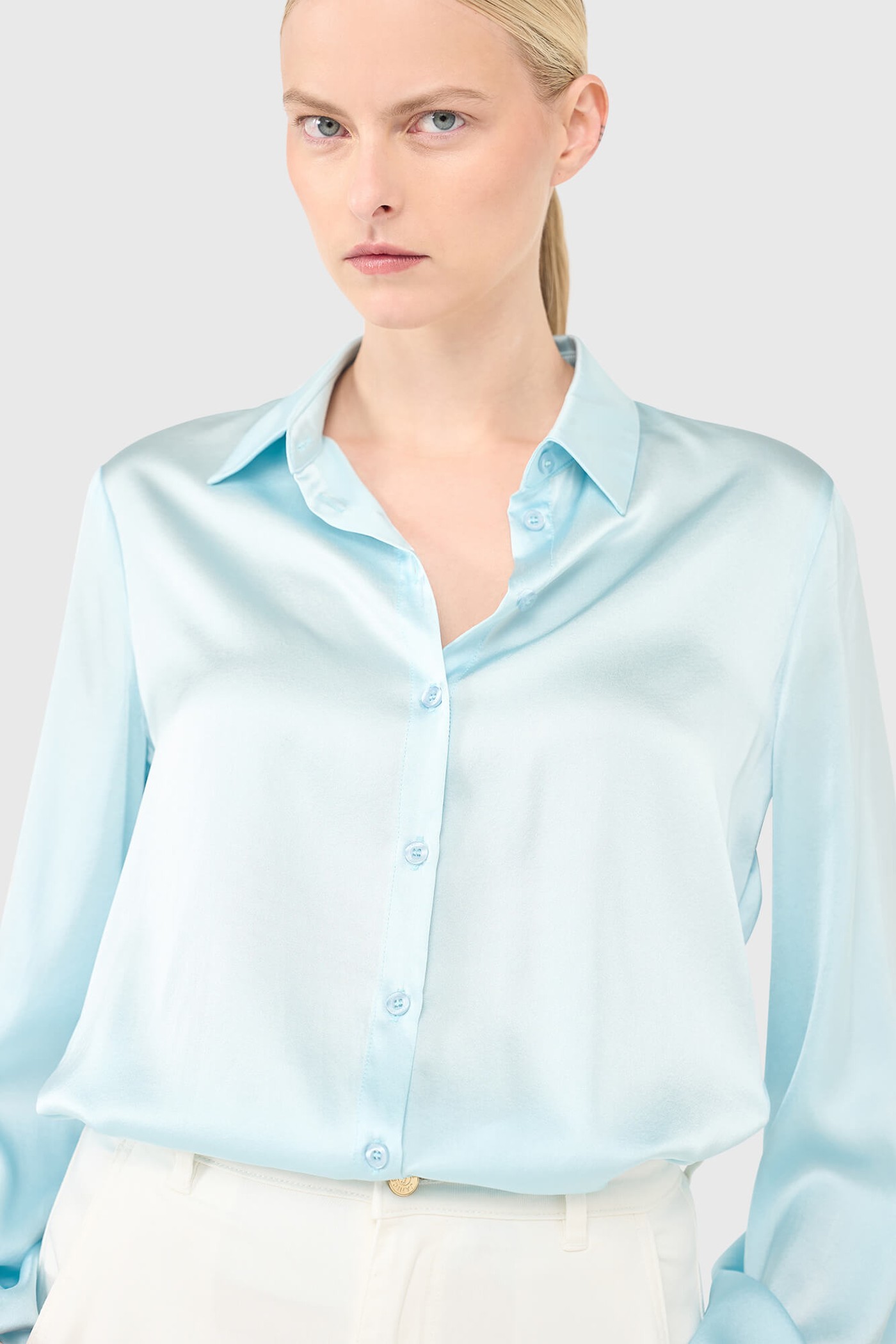 Abe Blouse Licht Blauw